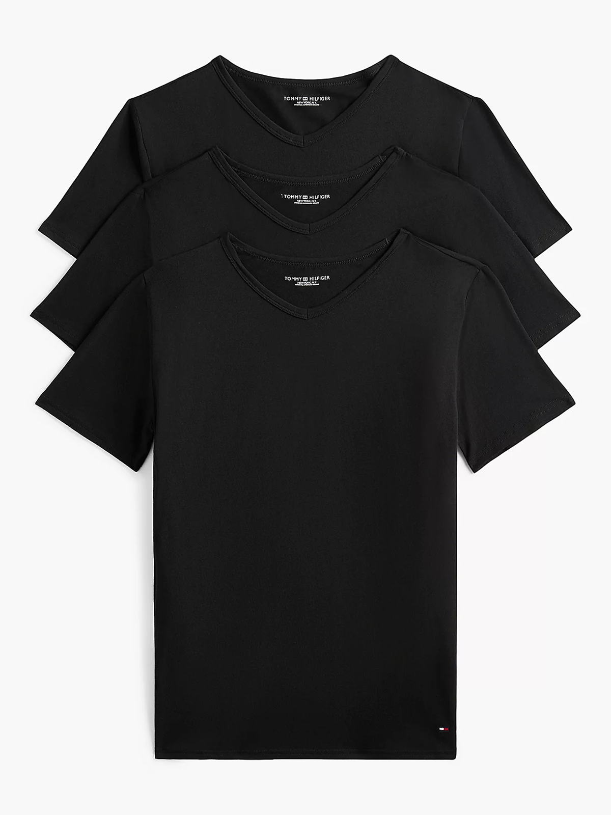 Tommy Hilfiger Stretch V-Neck Tee 3pk Black / Black / Black
