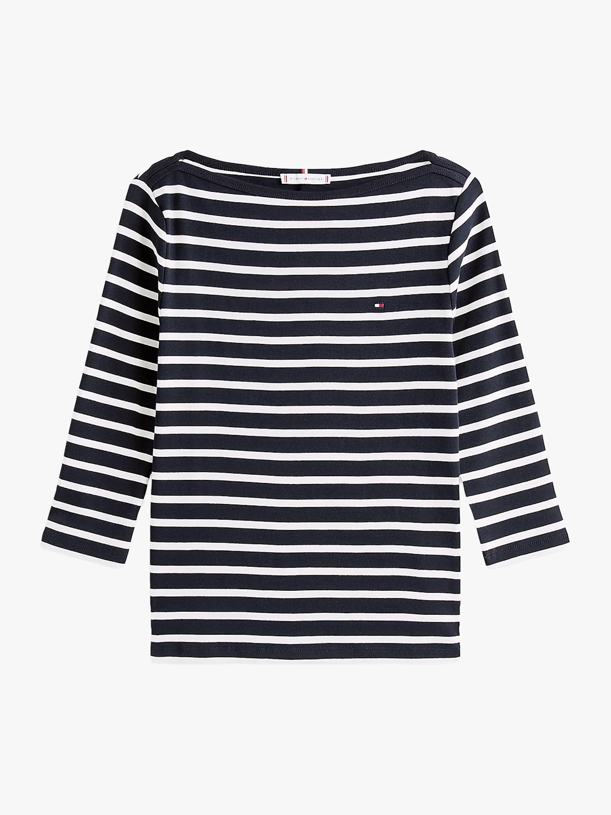 Tommy Hilfiger New Cody Slim Boat Neck 3/4 Sleeve Breton navy blue/ ecru