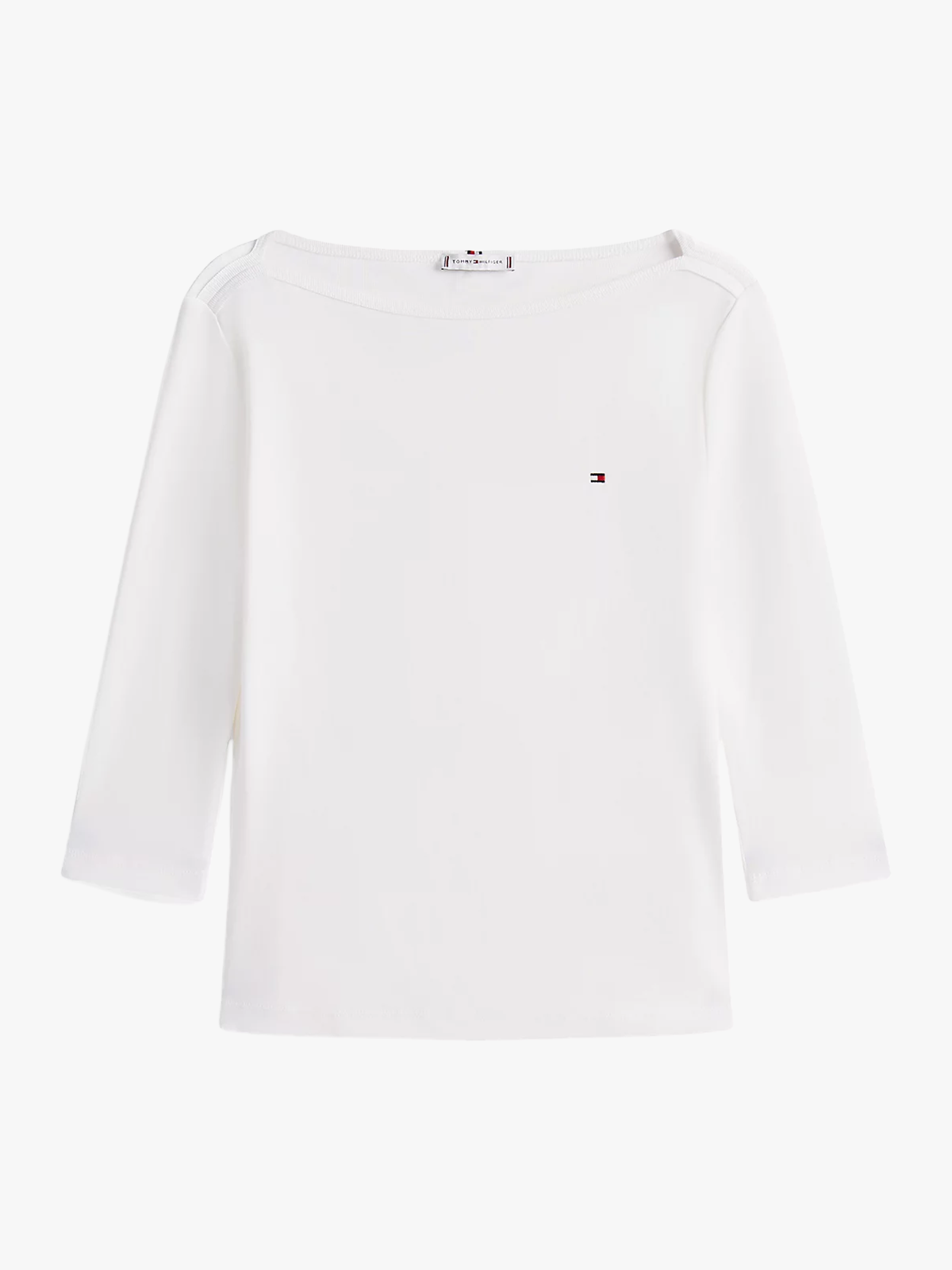 Tommy Hilfiger New Cody Slim Boat Neck 3/4 Sleeve Hvit