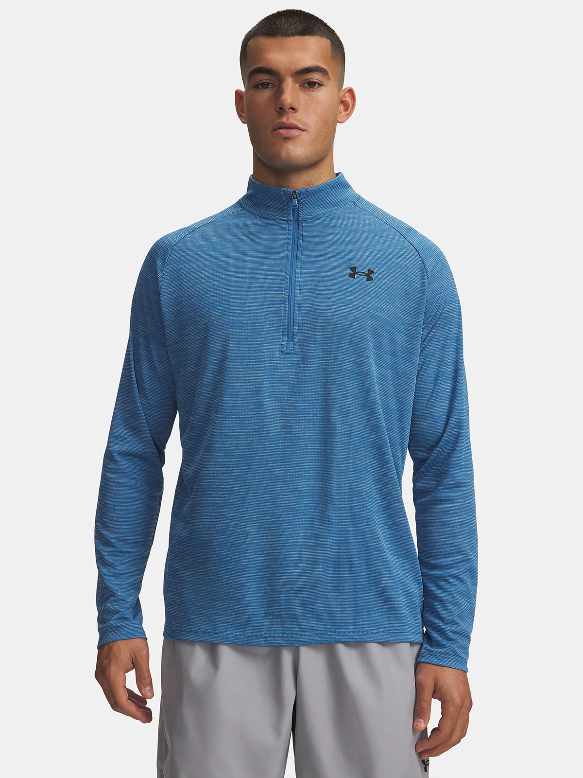 Under Armour Tech Textured 1/2 Zip Aegean Blue / Black