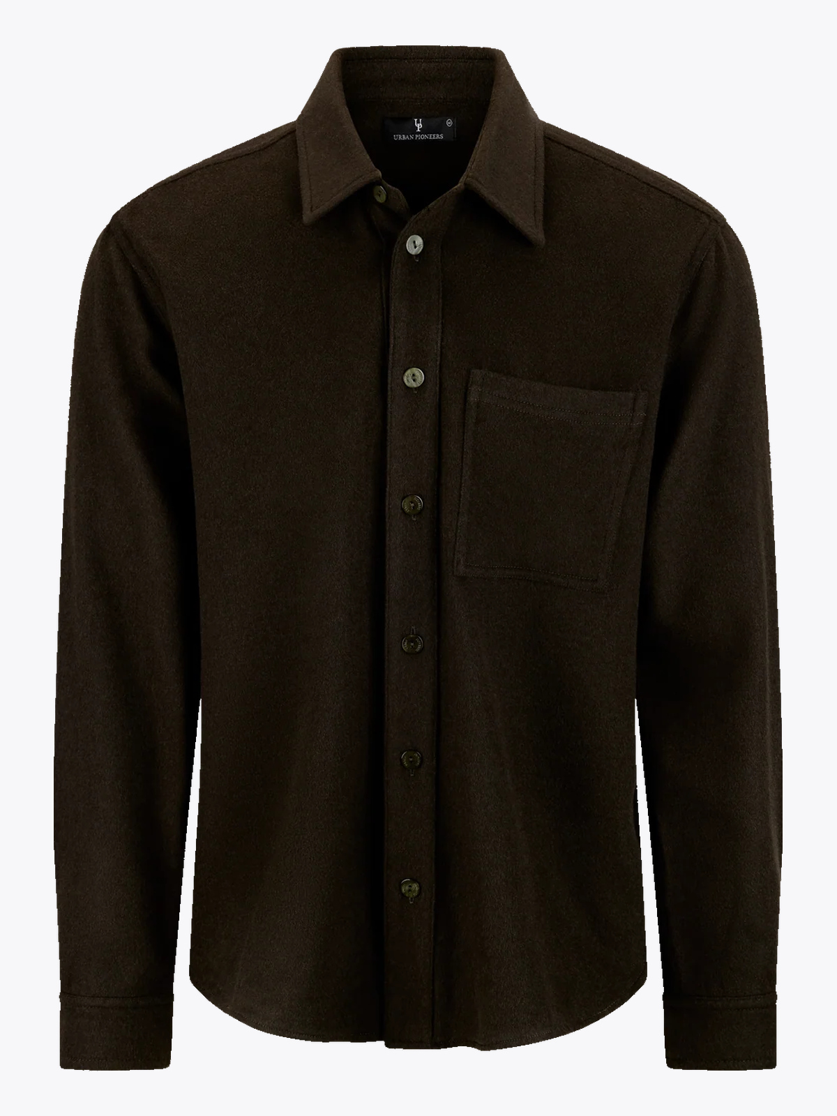 Urban Pioneers Orazio Wool Shirt Dark Olive