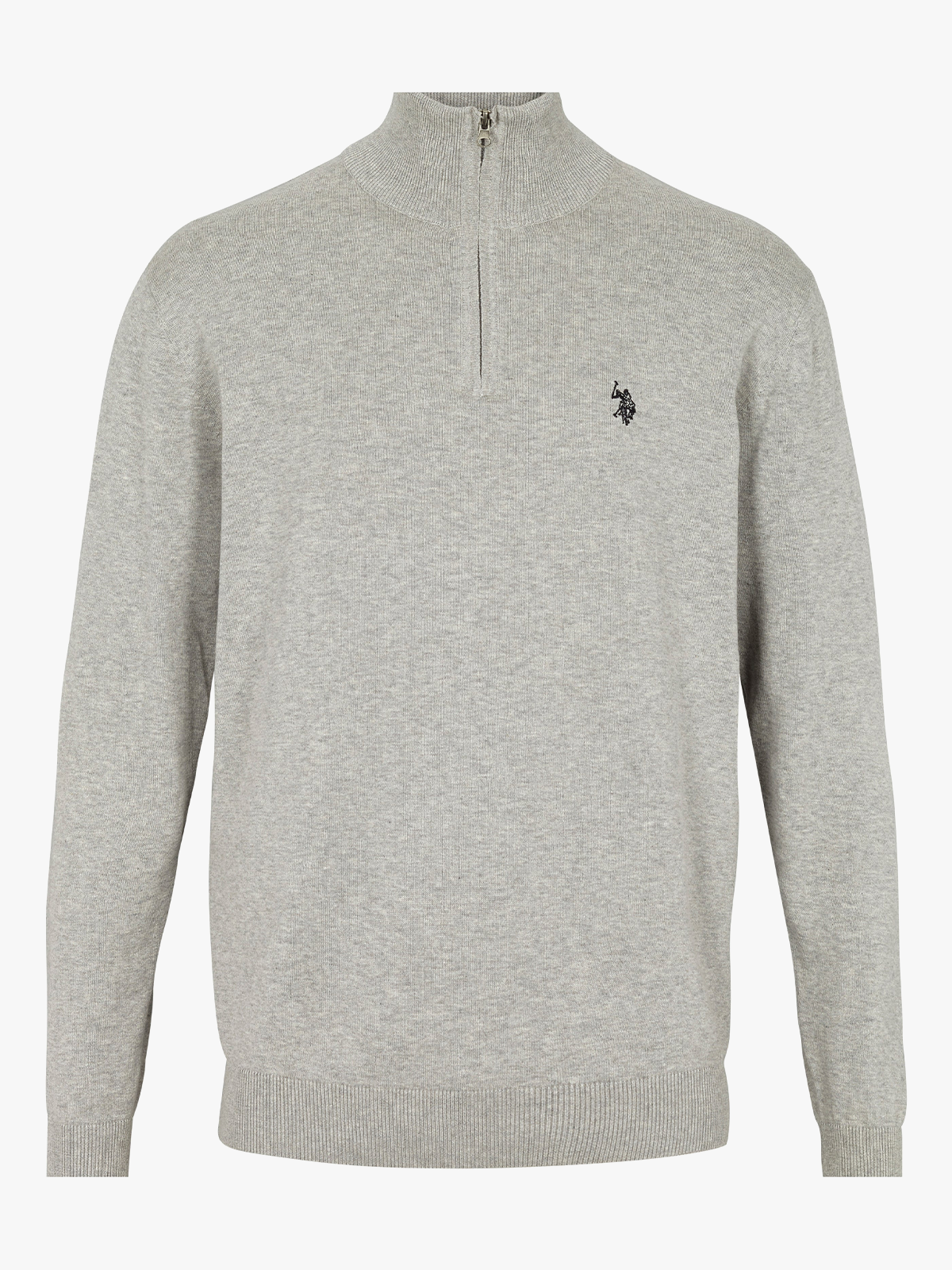 U.S. Polo Assn. Assn. Brison Knit Half Zip Grey Melange