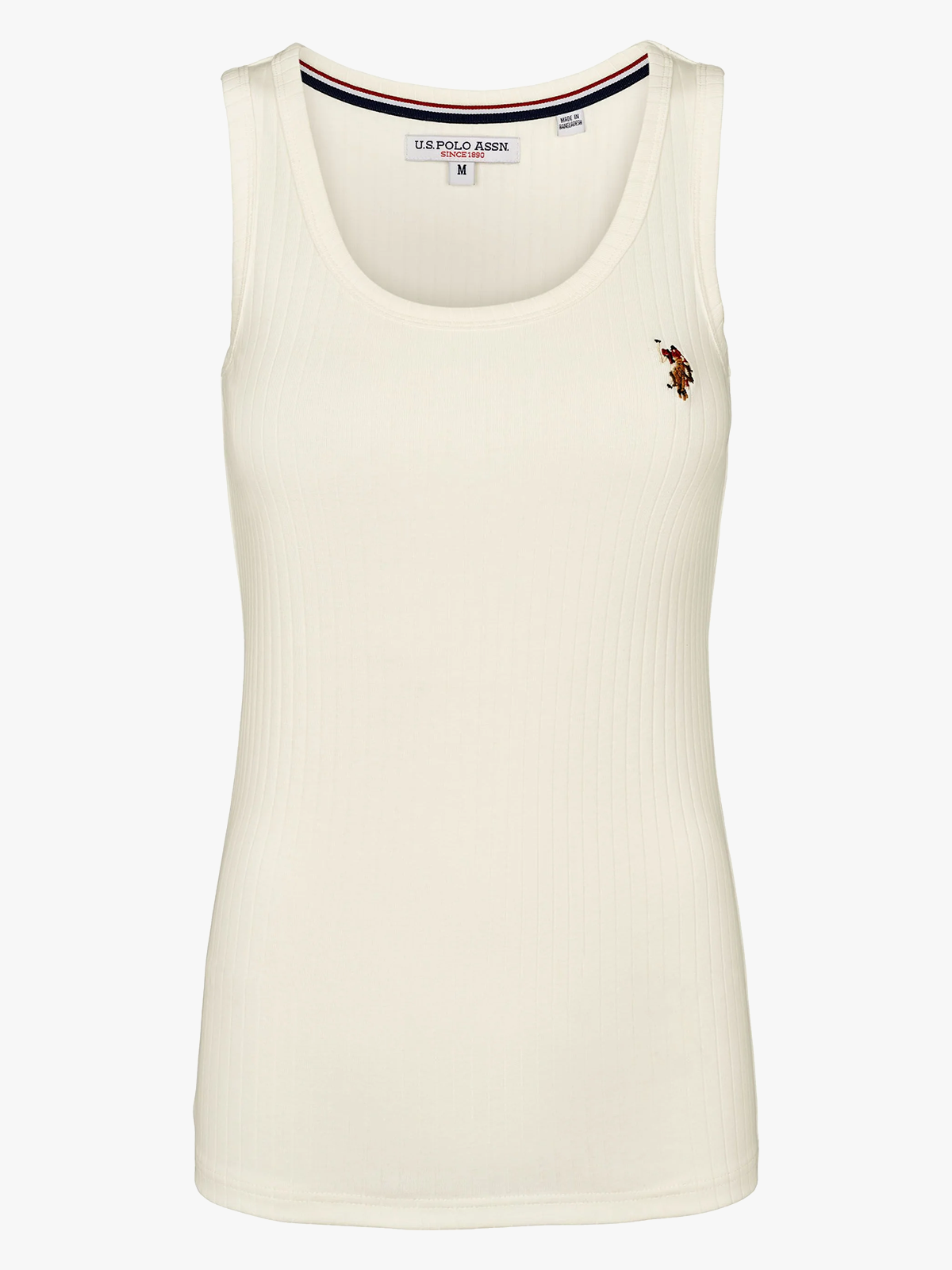 U.S. Polo Assn. Casandra New Regular Rib Top Cloud Dancer