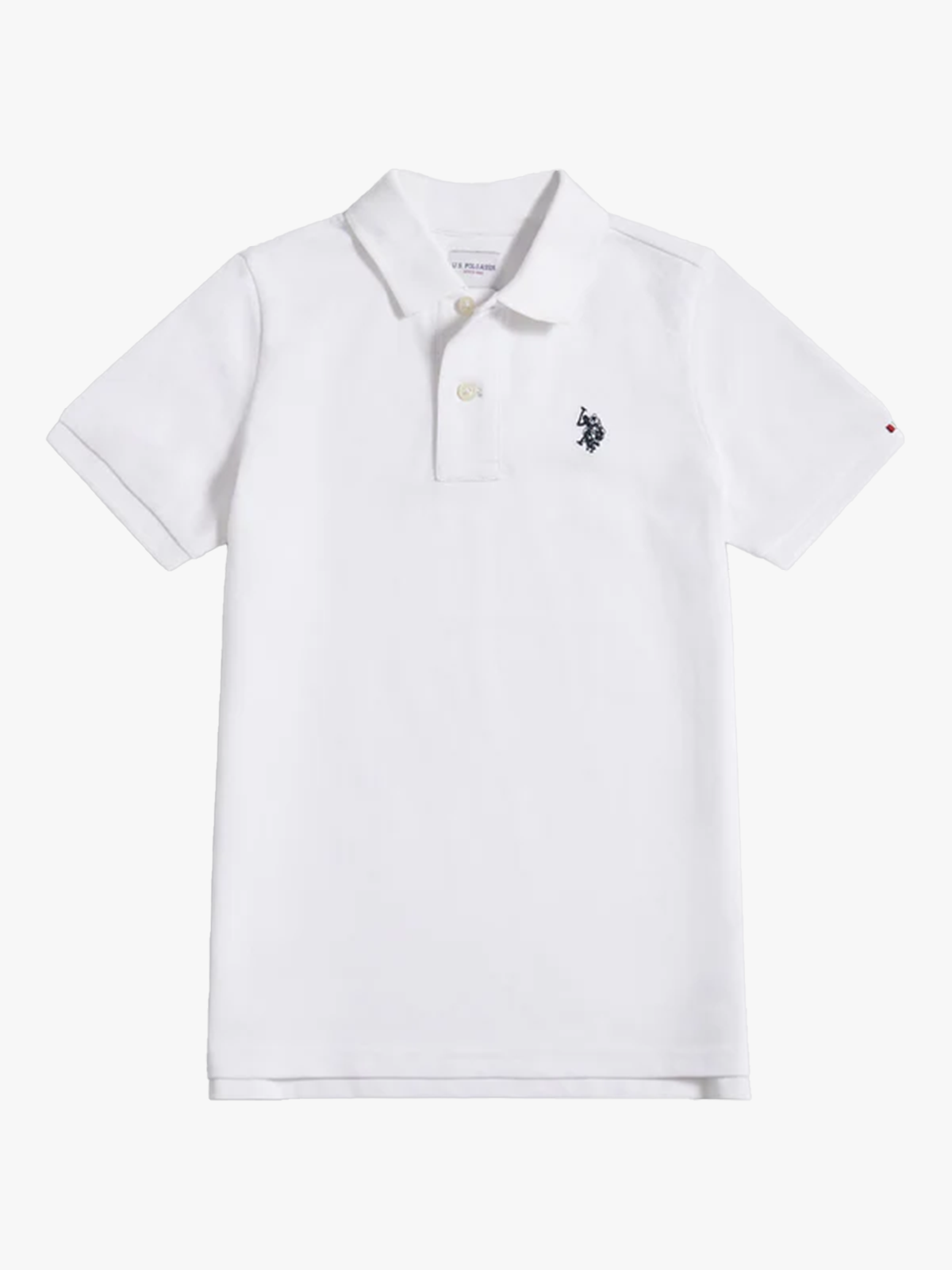 U.S. Polo Assn. Junior Dhm Pique Polo White / Dark Sapphire Navy