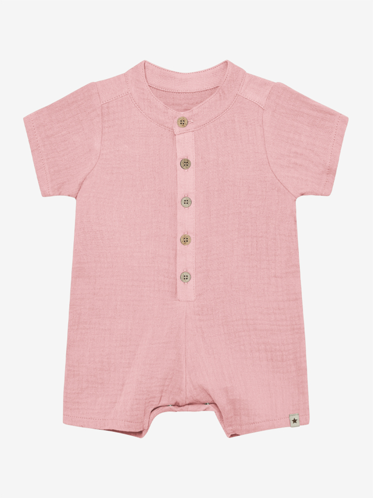 Huttelihut Playsuit Short Sleeve Muslin Pale Mauve