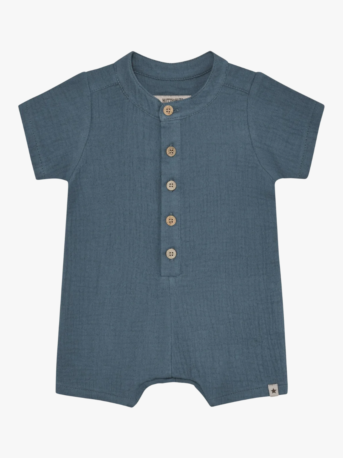 Huttelihut Playsuit Short Sleeve Muslin Bering Sea