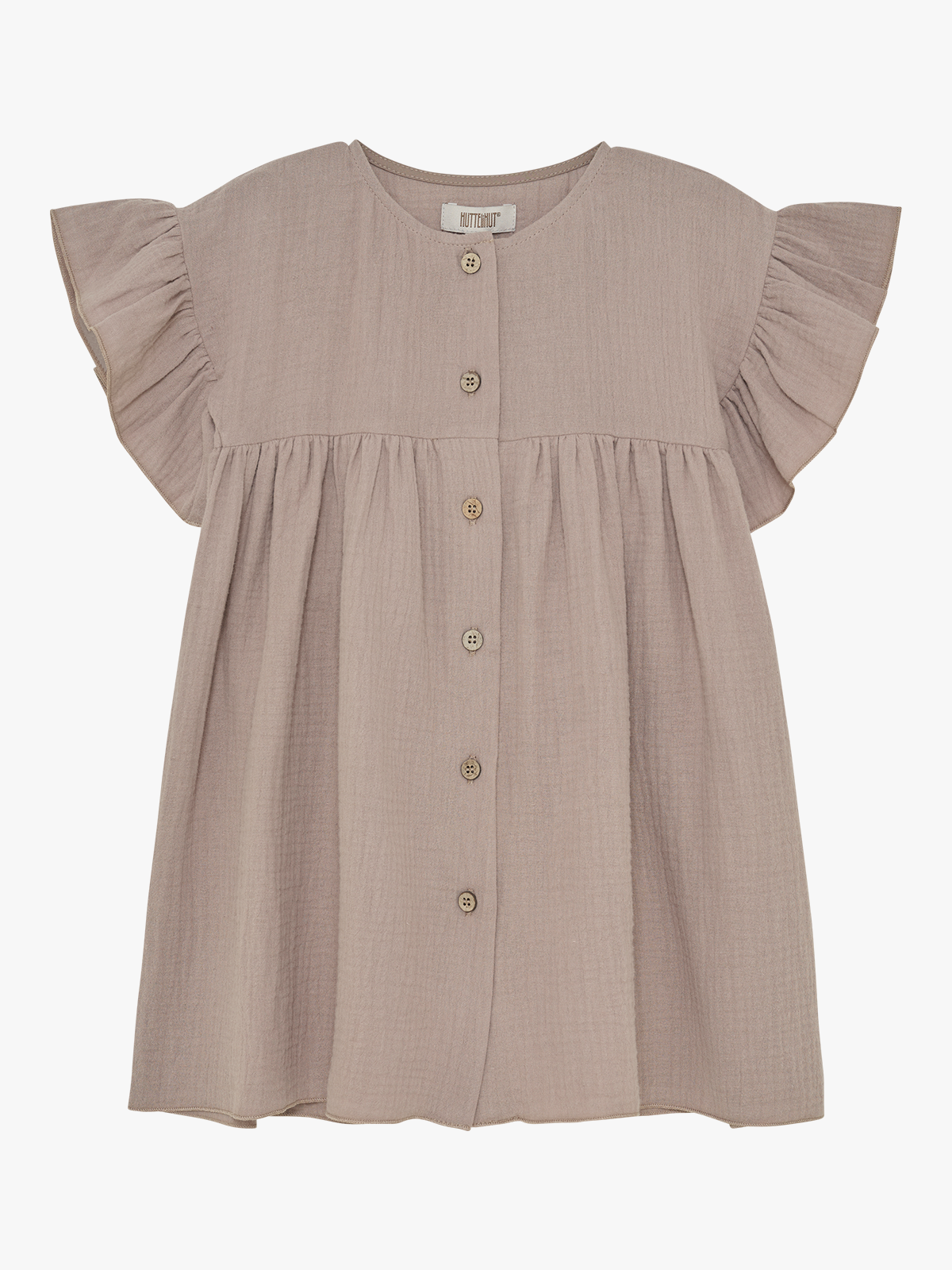 Huttelihut Dress Short Sleeve Muslin Moon Rock