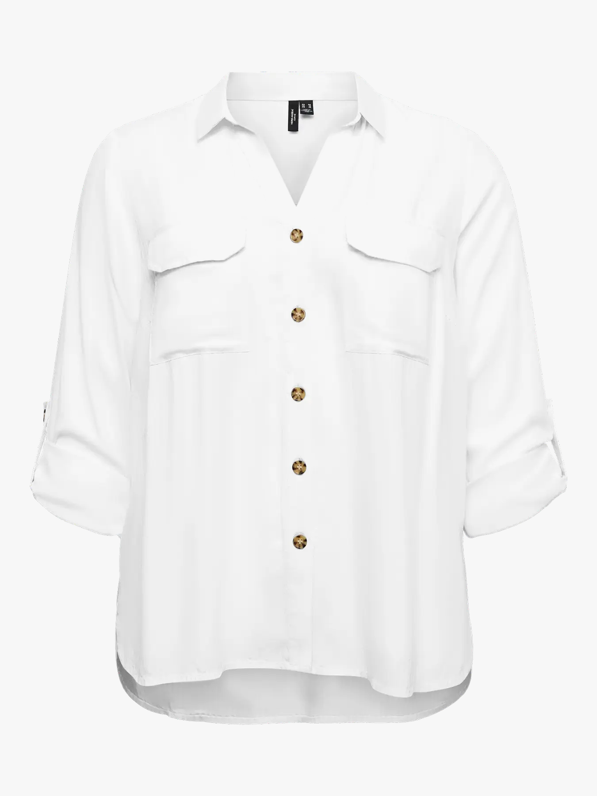 Vero Moda Curve Bumpy Long Sleeve Shirt Hvit