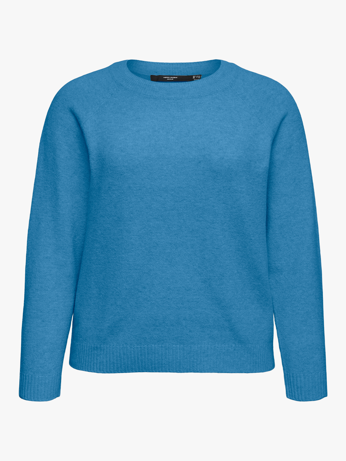 Vero Moda Curve Doffy Long Sleeve O-Neck Blouse Blue Jasper