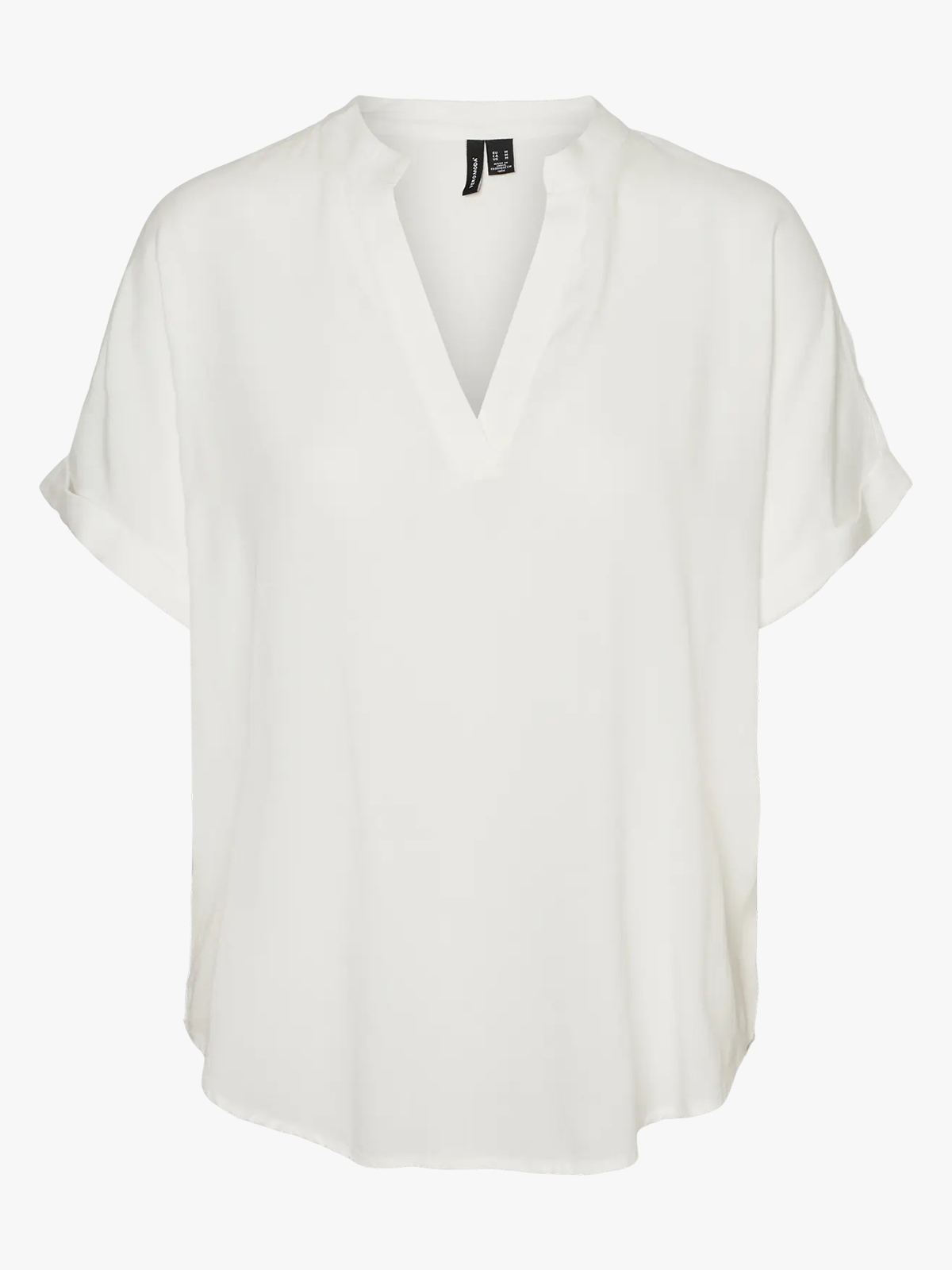 Vero Moda Curve Beauty Short Sleeve Top Snow White