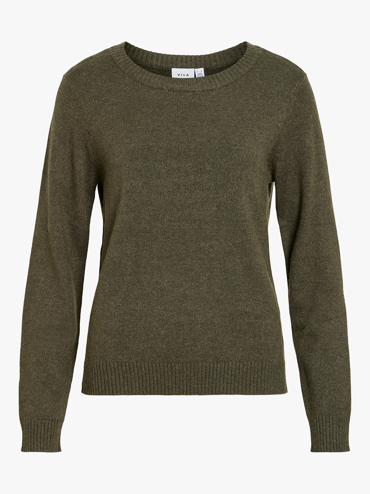 Vila Ril O-Neck Long Sleeve Knit Top Forest Night