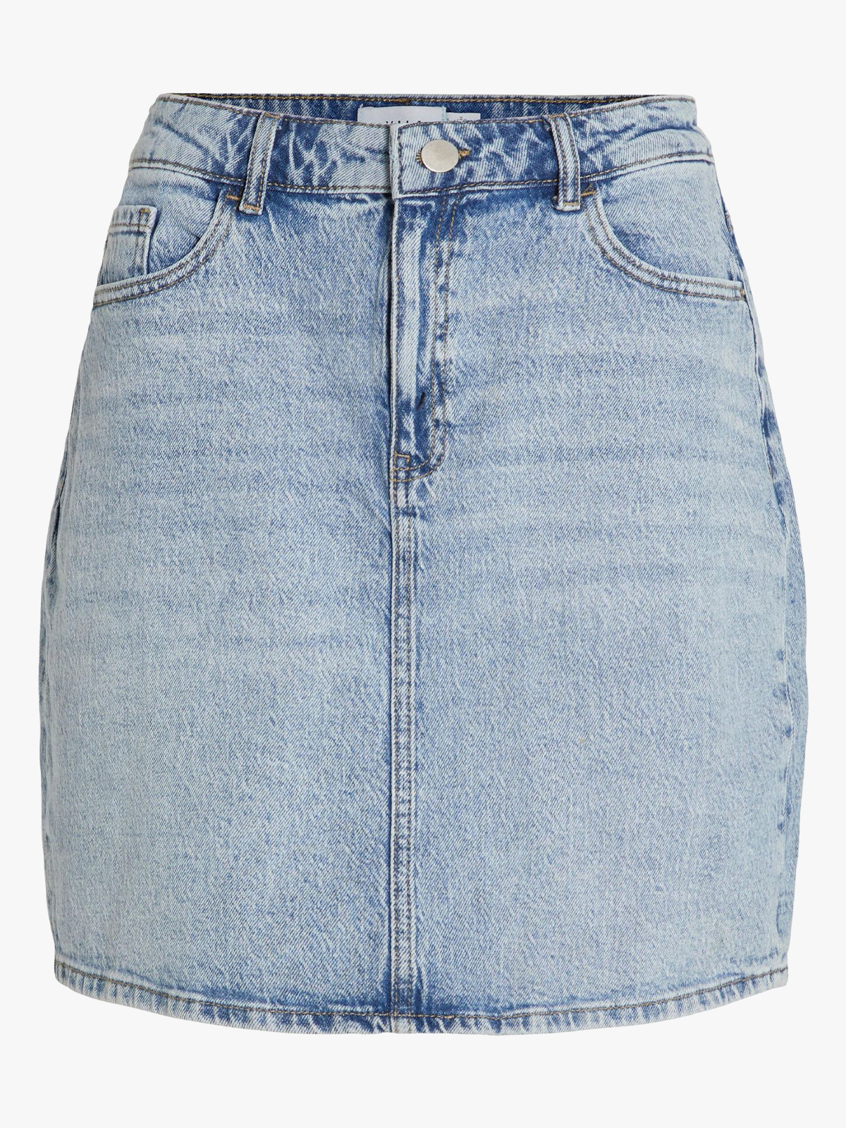 Vila Kaja Jaf Denim Skirt Light Blue Denim