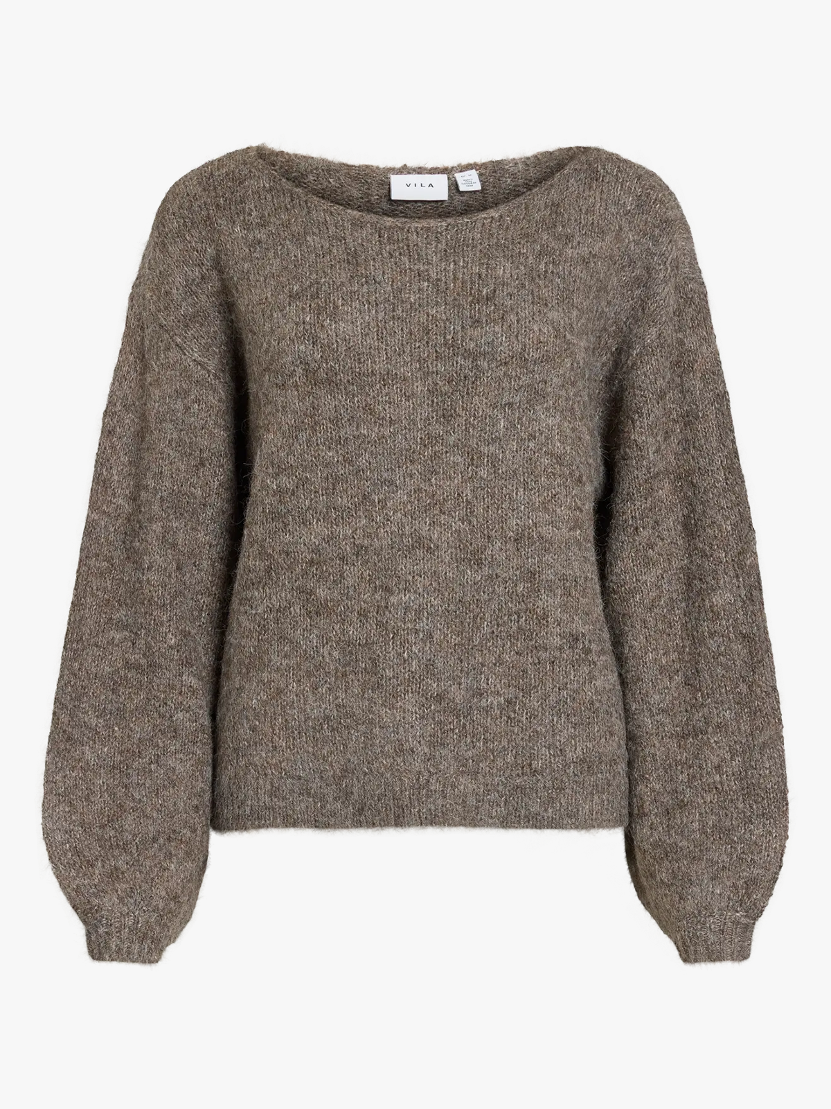 Vila Marley Long Sleeve Knit Pullover Falcon MELANGE