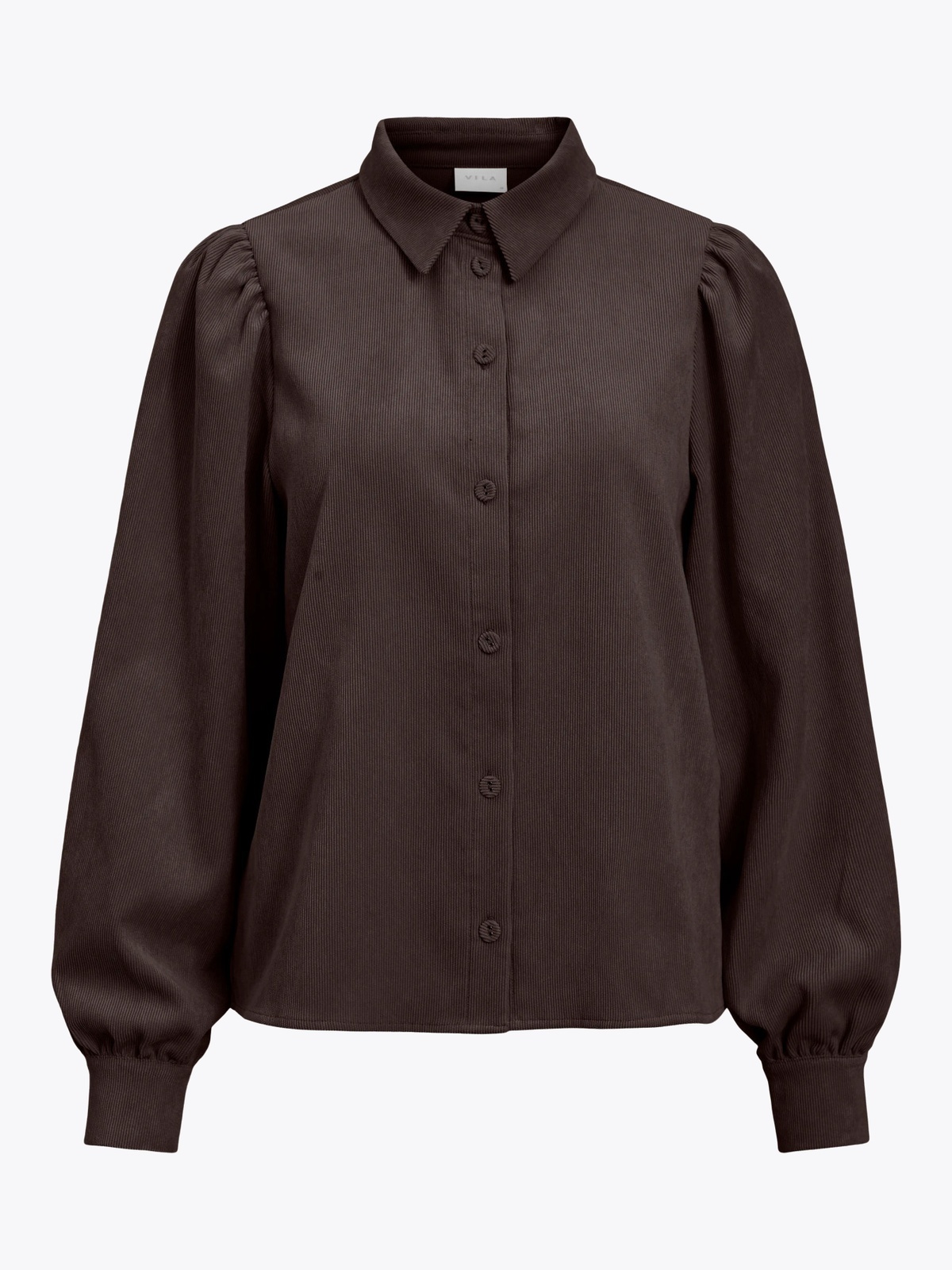 Vila Cordu Long Sleeve Shirt Coffee Bean