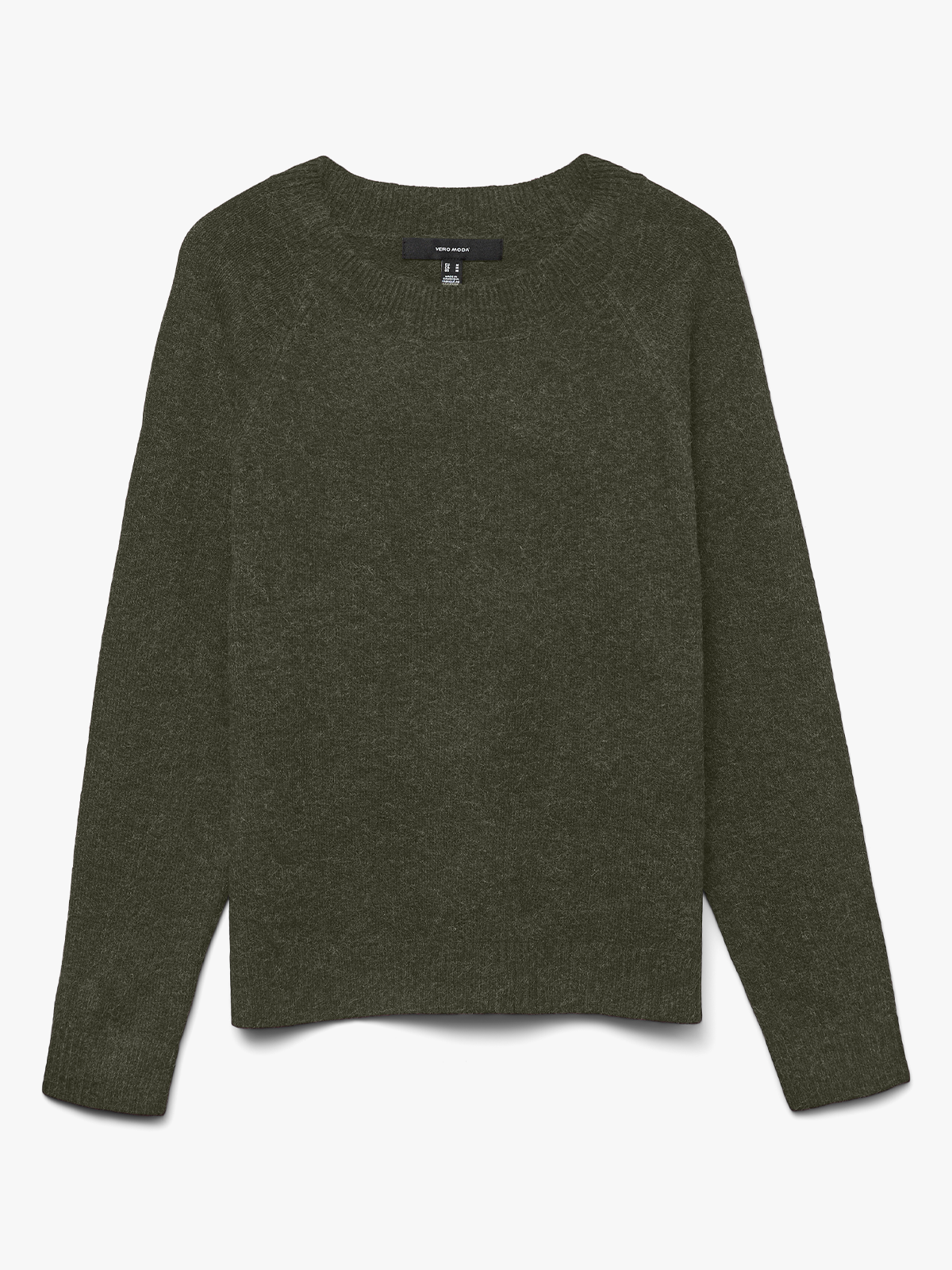 Vero Moda Doffy Long Sleeve O-Neck Blouse Forest Night W. Black Melange