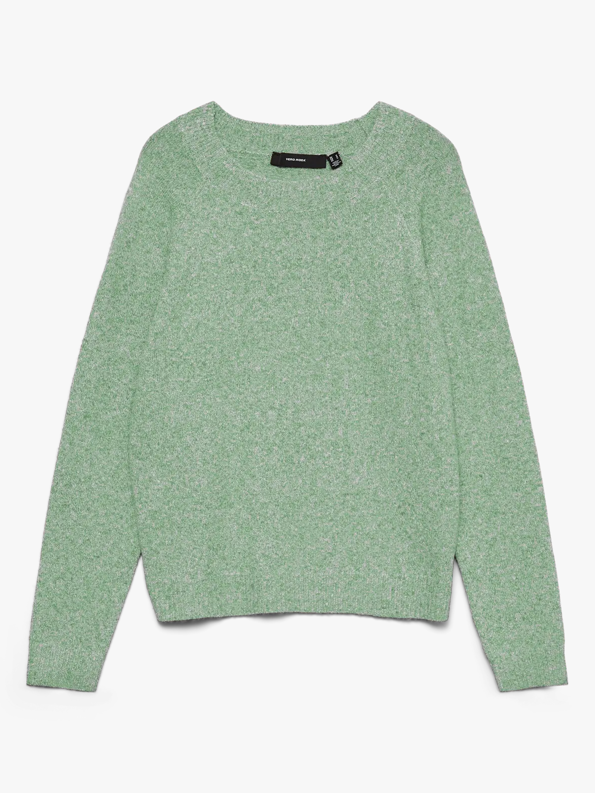 Vero Moda Doffy Long Sleeve O-Neck Blouse Mistletoe w. White Melange