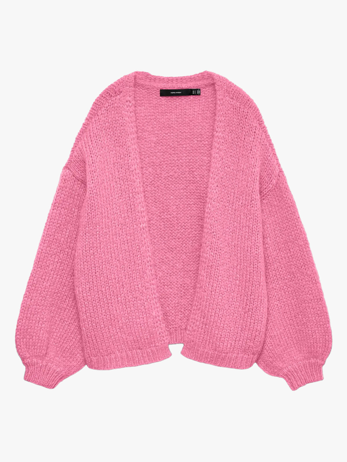 Vero Moda Maybe Long Sleeve Open Cardigan Pink Cosmos
