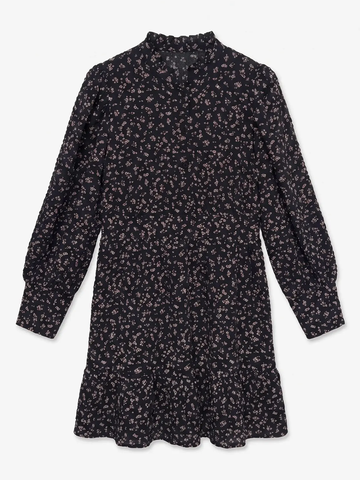Vero Moda Aware Noelle Long Sleeve High Neck Short Dress Black Cashmere Blue