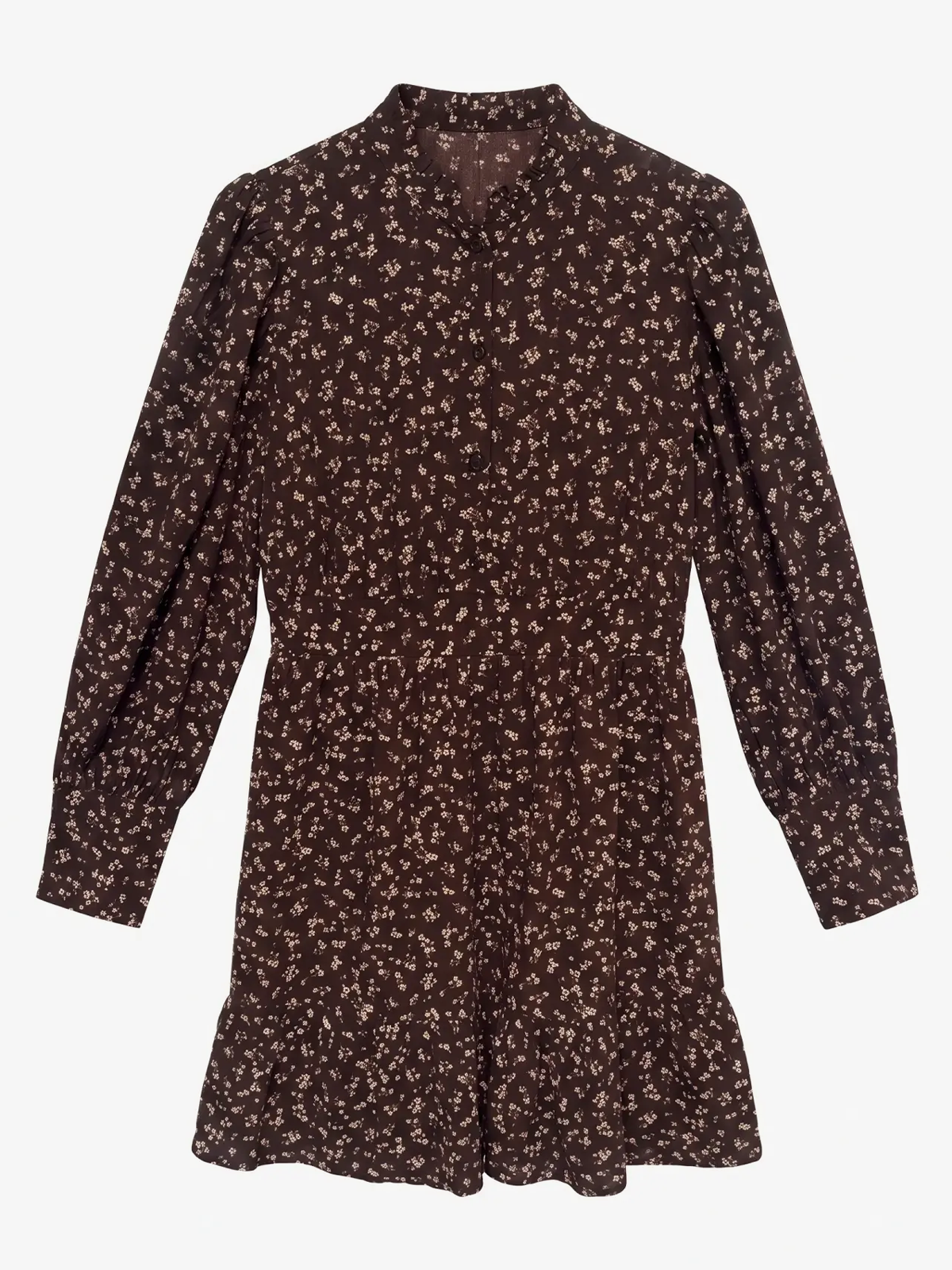 Vero Moda Aware Noelle Long Sleeve High Neck Short Dress Chocolate Torte Parfait Pink