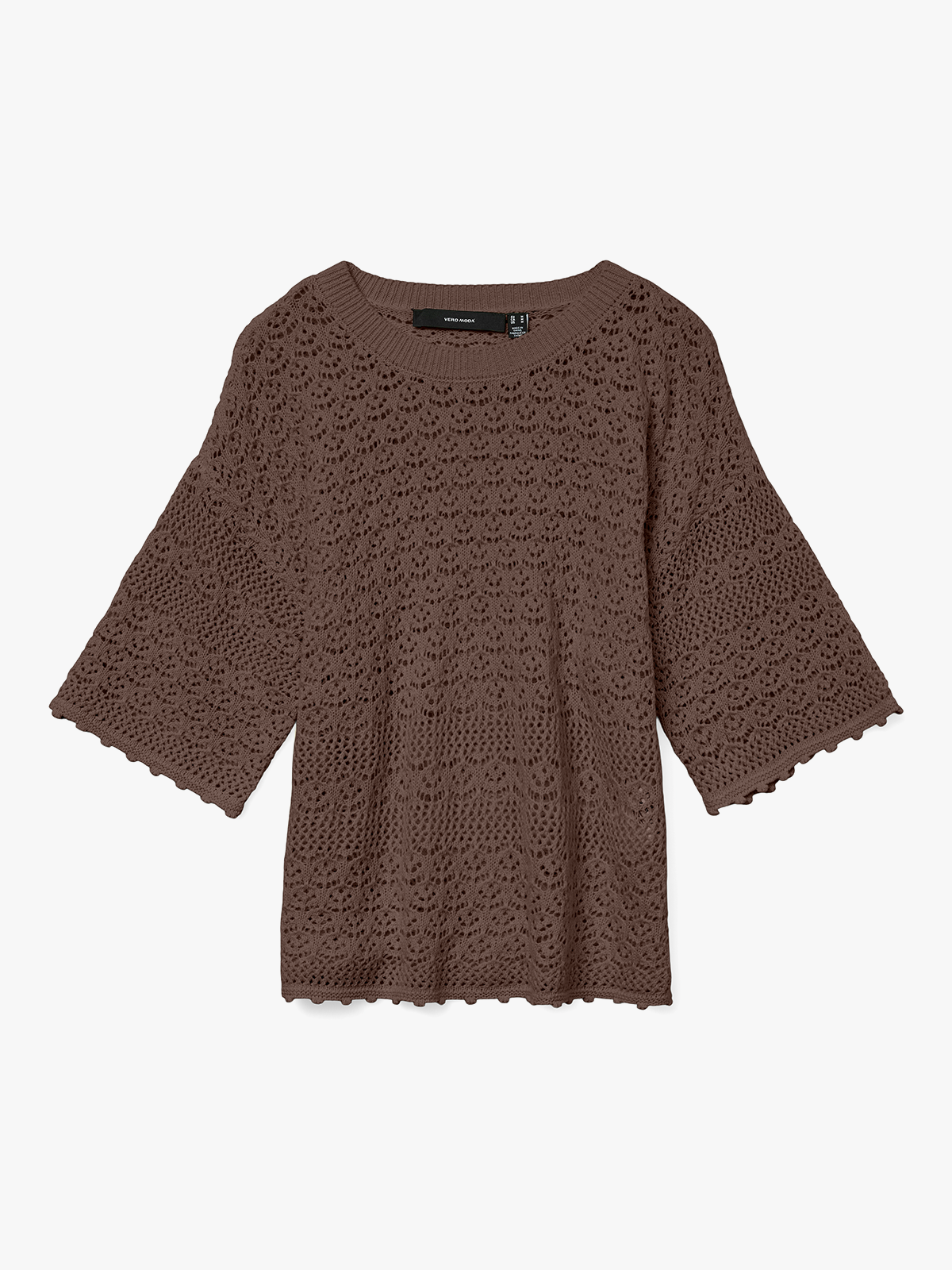 Vero Moda Manila 2/4 O-Neck Pullover Chocolate Martini