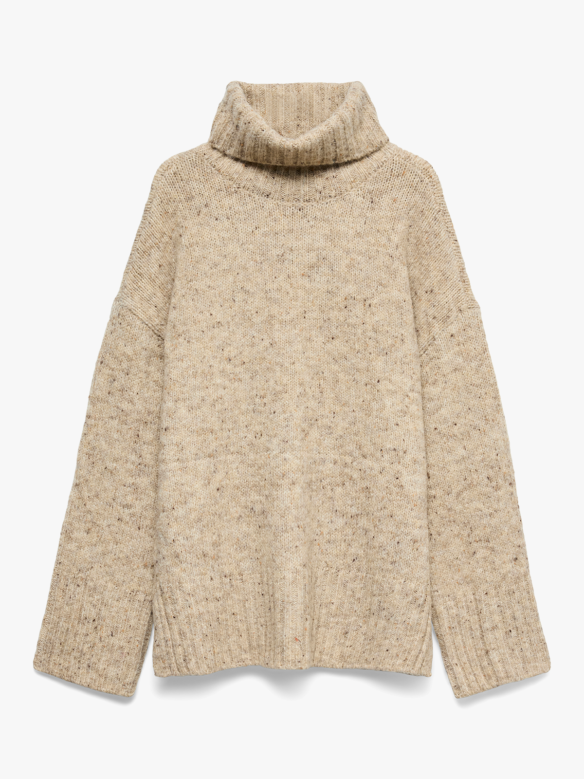 Vero Moda Ingrid Long Sleeve Roll Neck Pullover Silver Mink