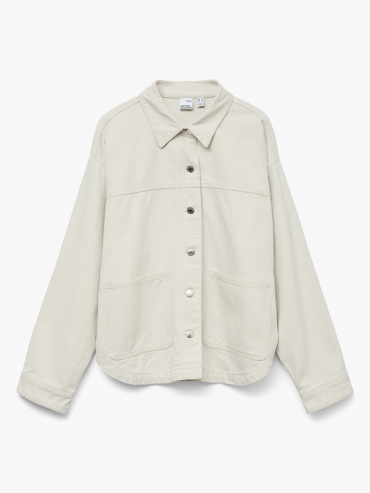 Vero Moda Jamie Long Sleeve Denim Shacket Birch