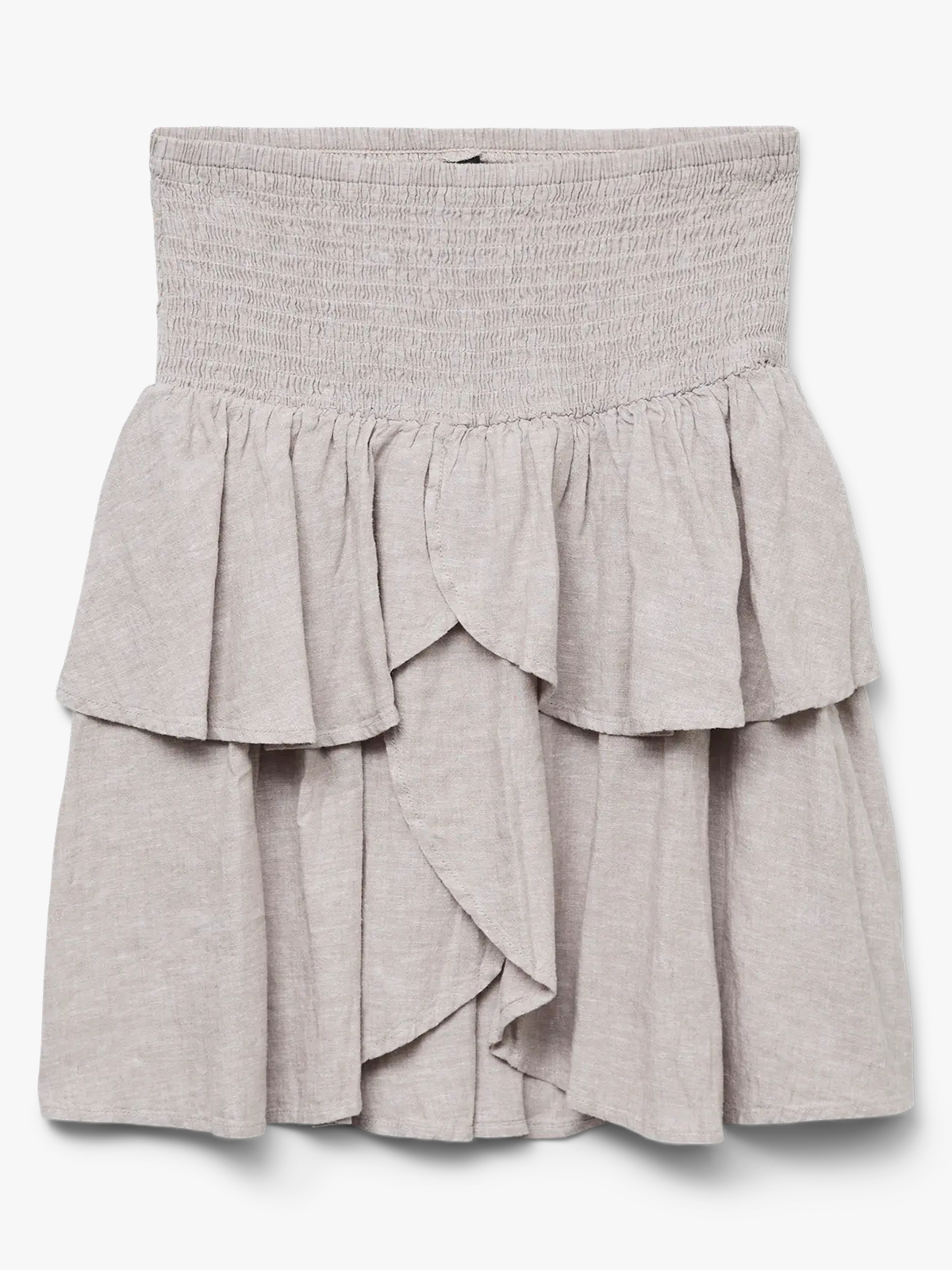 Vero Moda Linn High Waist Detail Short Skirt Moon Rock MELANGE