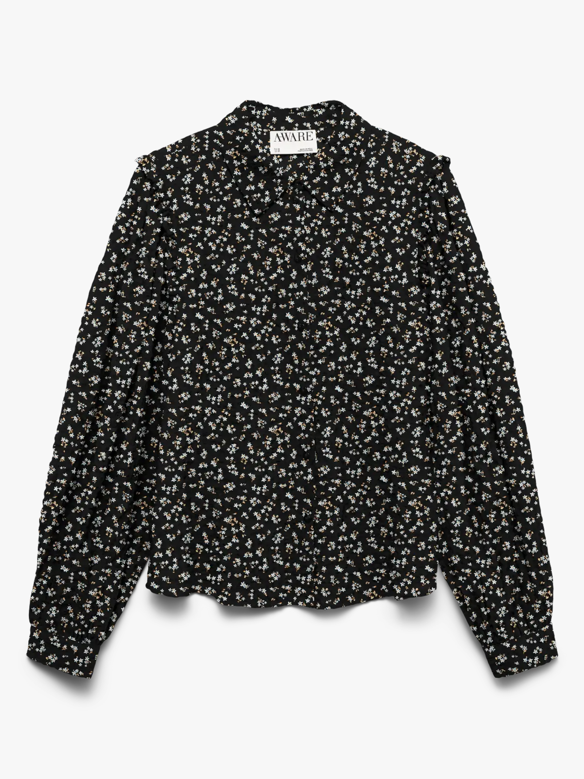 Vero Moda Aware Noelle Long Sleeve Shirt Black Cashmere Blue