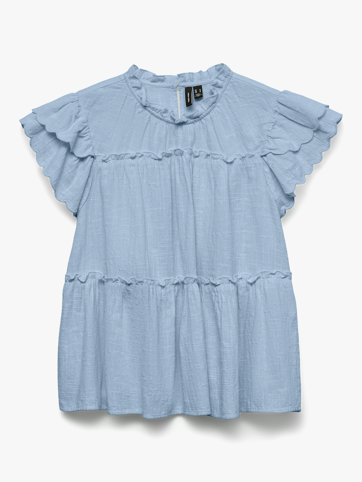 Vero Moda Mie Short Sleeve Top Cashmere Blue