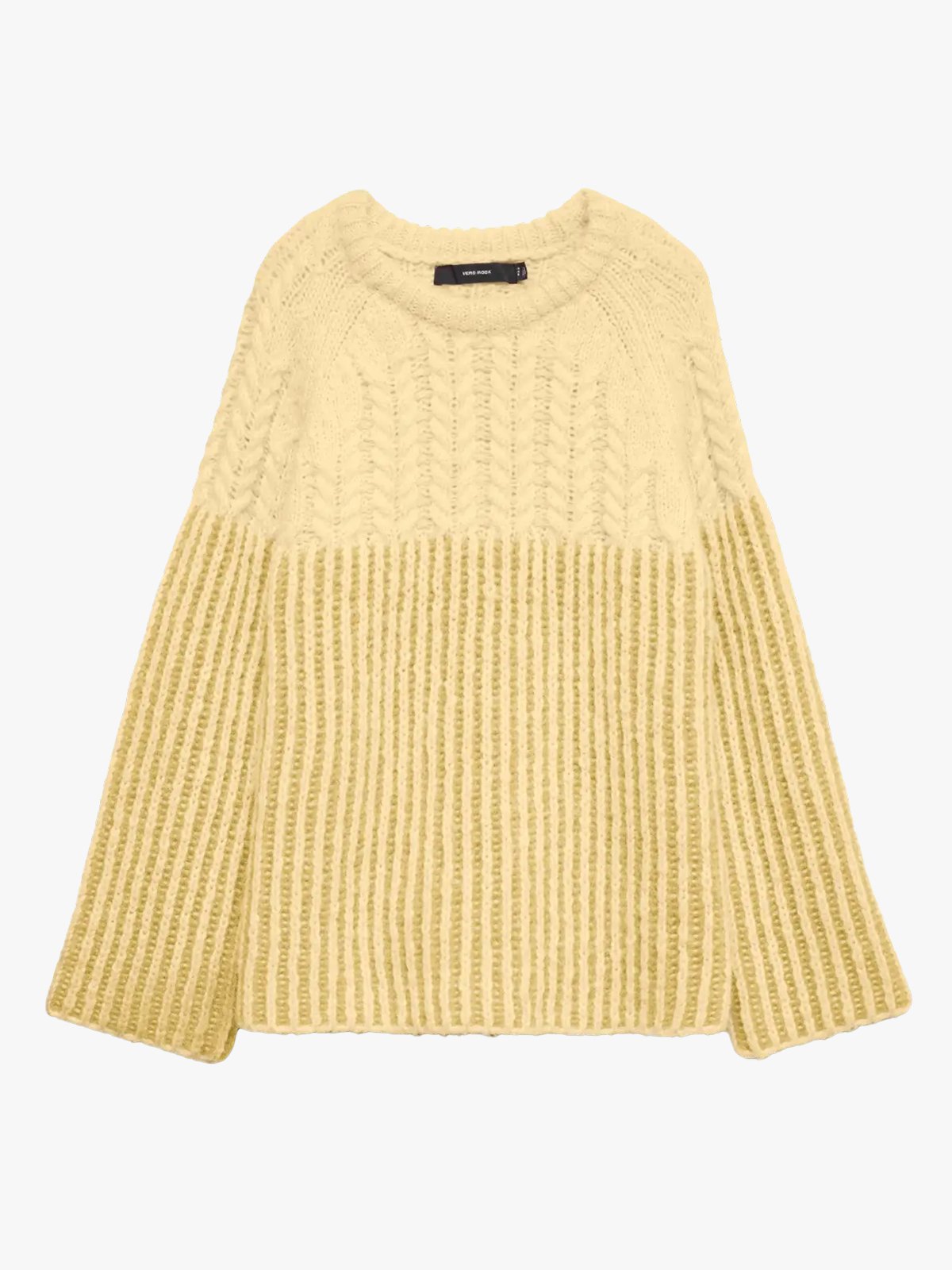 Vero Moda Erika Long Sleeve O-Neck Long Pullover Flan Pale Banana