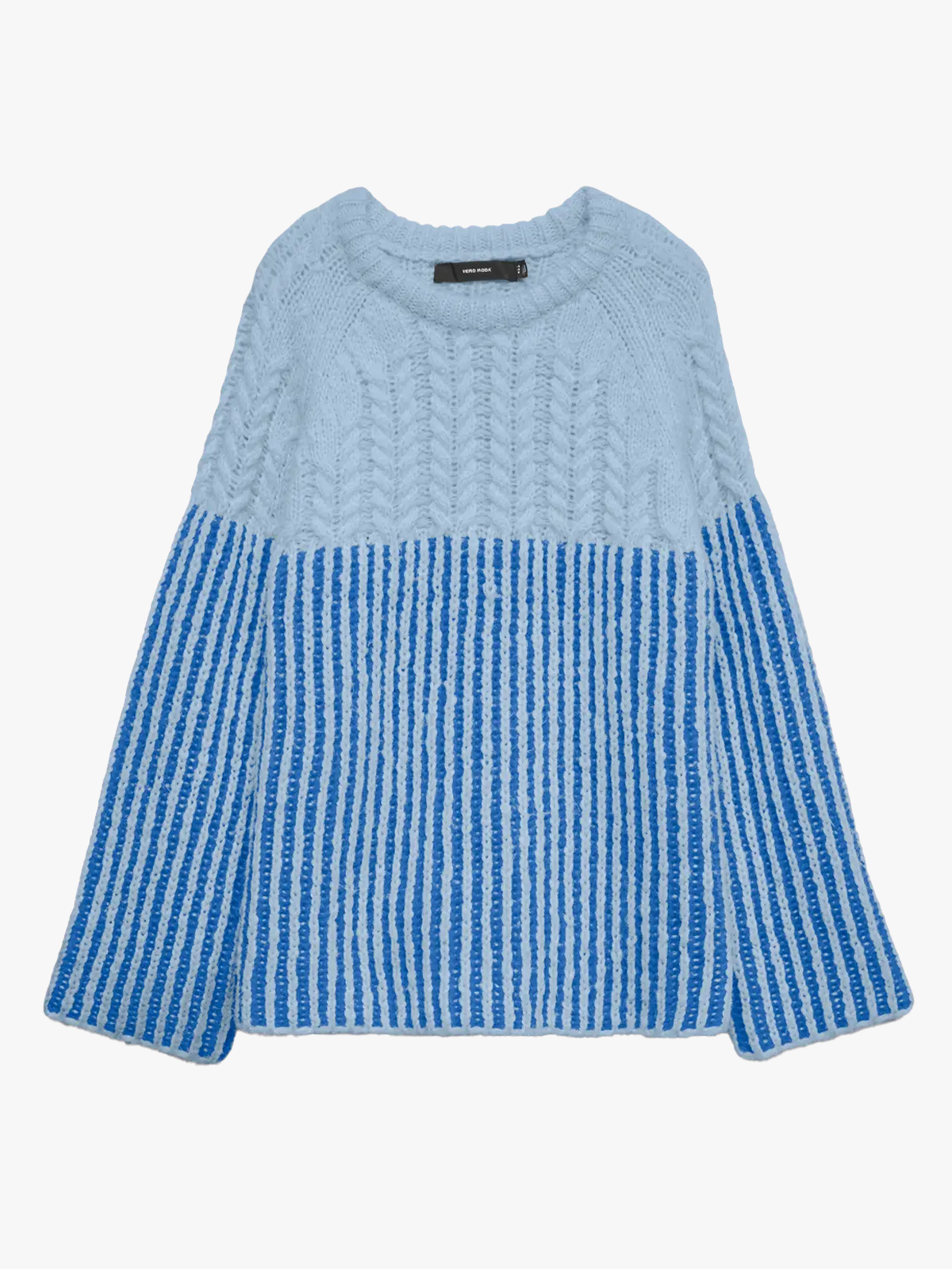 Vero Moda Erika Long Sleeve O-Neck Long Pullover Skyway w. Princess Blue