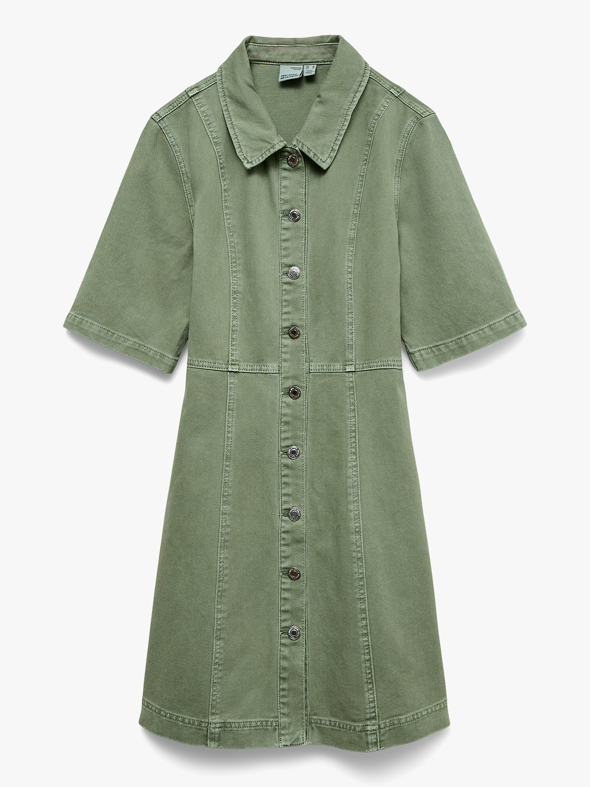 Vero Moda Daisy Short Sleeve Short Denim Dress Laurel Wreath