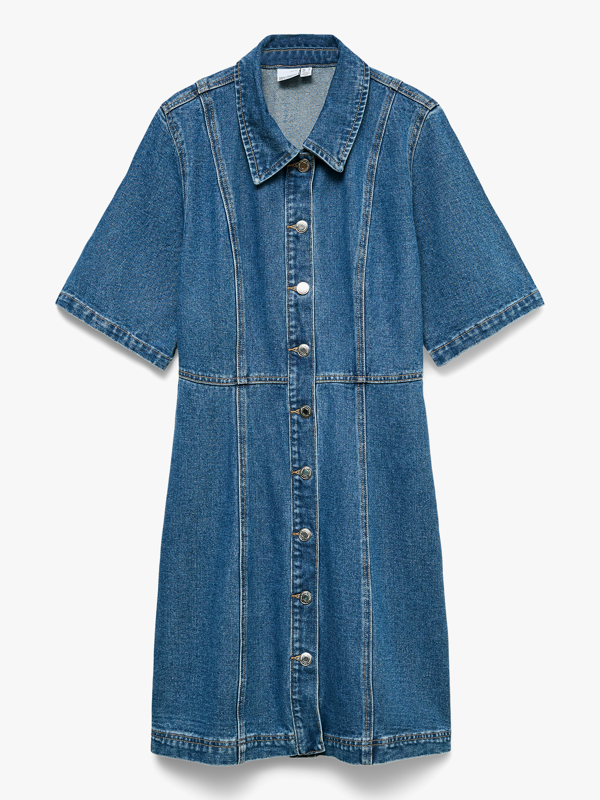 Vero Moda Daisy Short Sleeve Short Denim Dress Medium Blue Denim