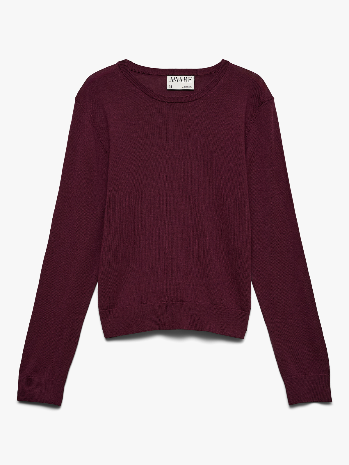 Vero Moda Aware Cara Long Sleeve O-Neck Wool Pullover Catawba Grape