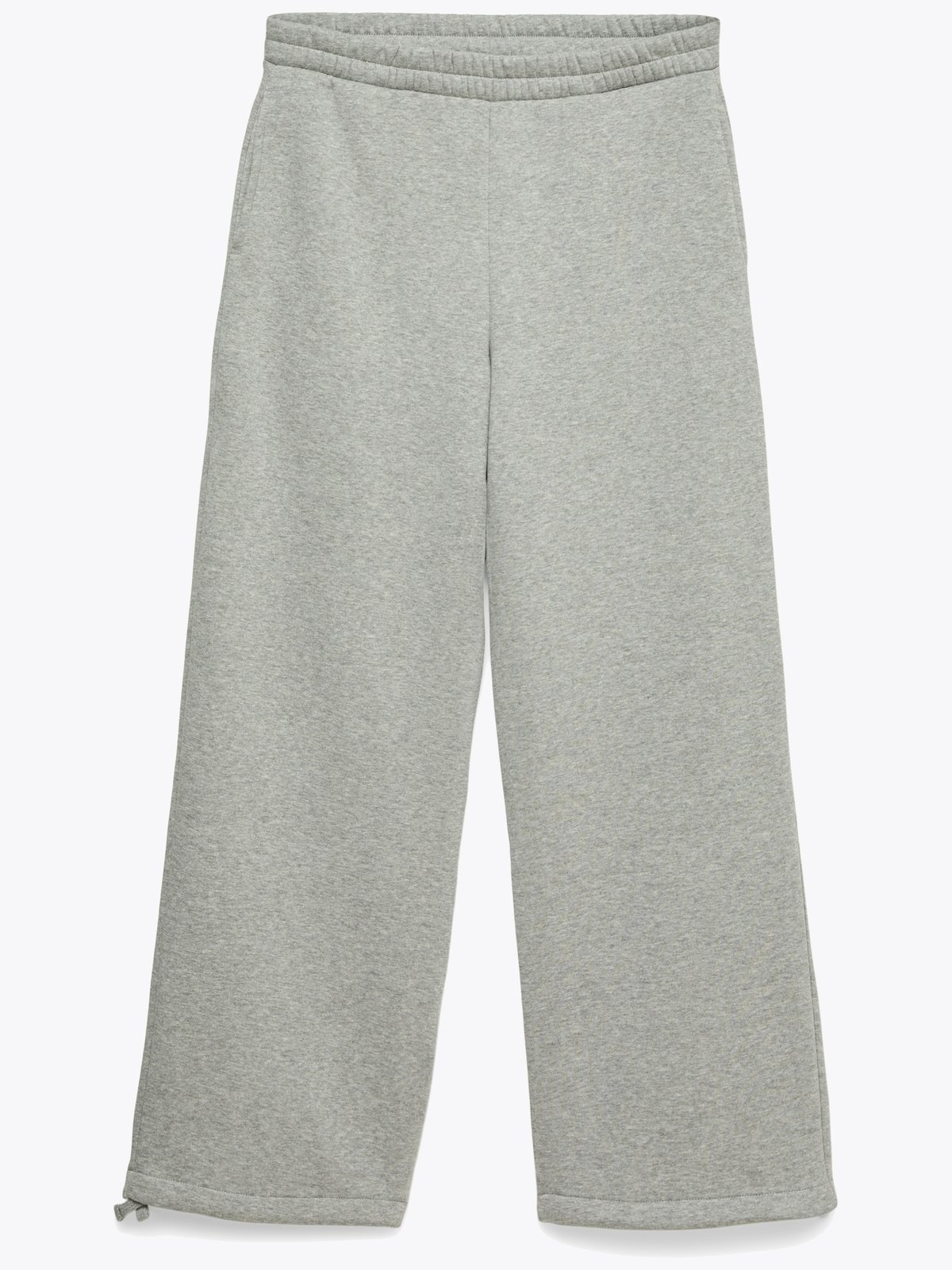 Vero Moda Teddy Mid Waist Wide Pants Light Grey Melange