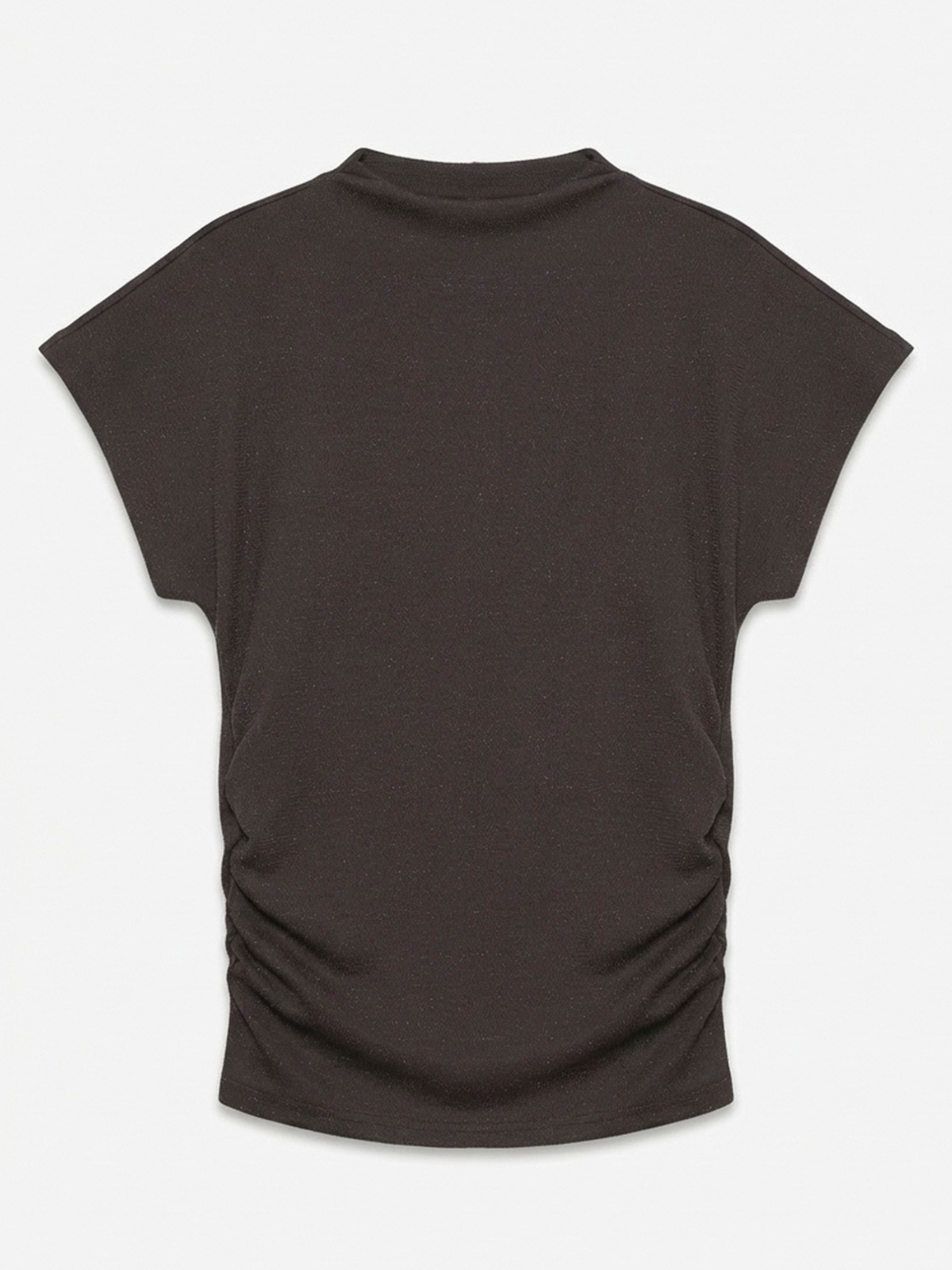 Vero Moda Kanva Capsleeve Rouching Top Lurex Chocolate Torte