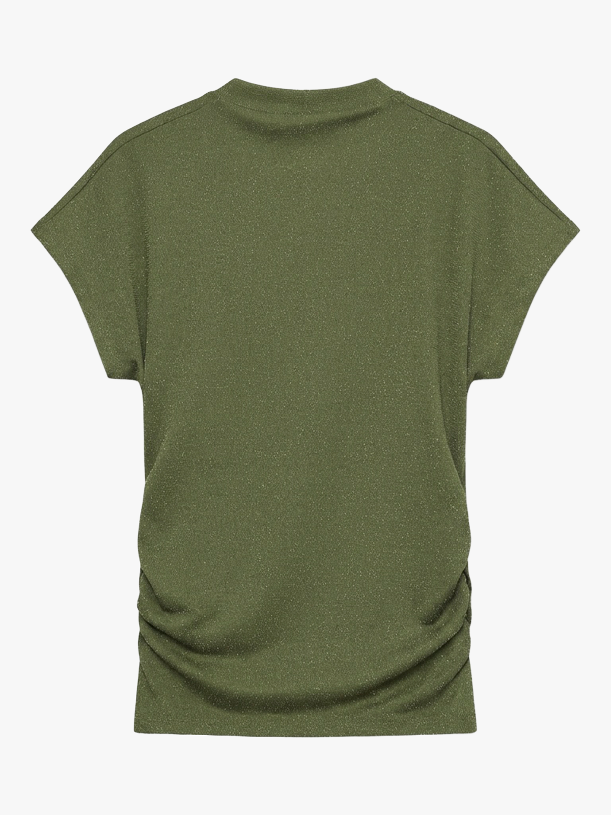 Vero Moda Kanva Capsleeve Rouching Top Lurex Sphagnum