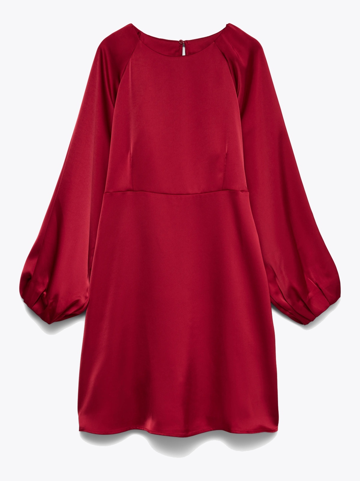 Vero Moda Miro Long Sleeve Short Dress Biking Red