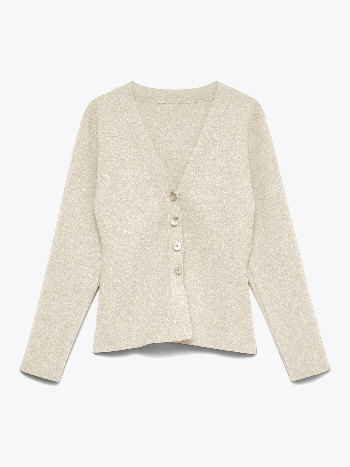 Vero Moda Mille Long Sleeve V-Neck Cardigan Birch