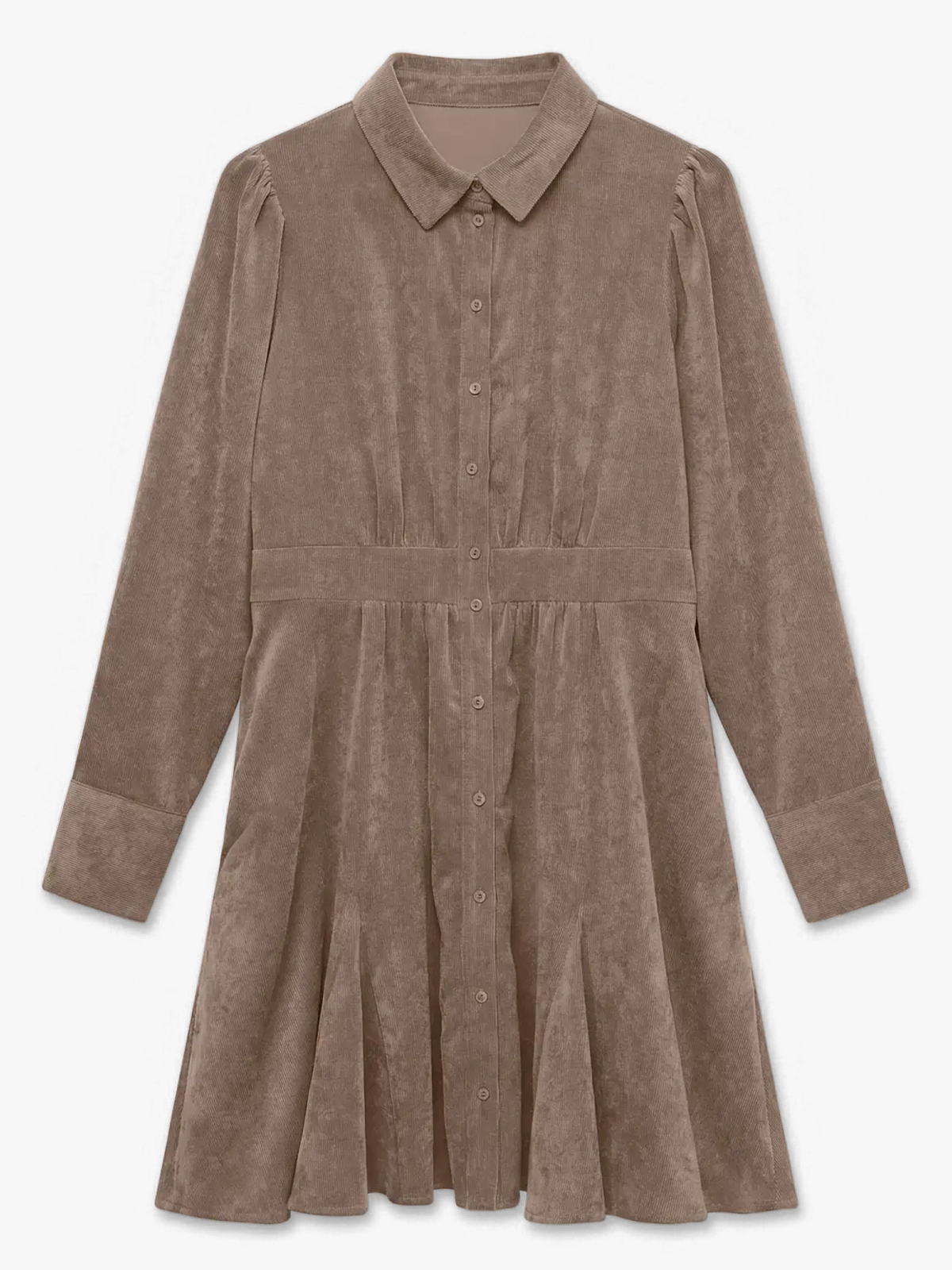Vero Moda Aware Ane Long Sleeve V-Neck Short Dress Grå
