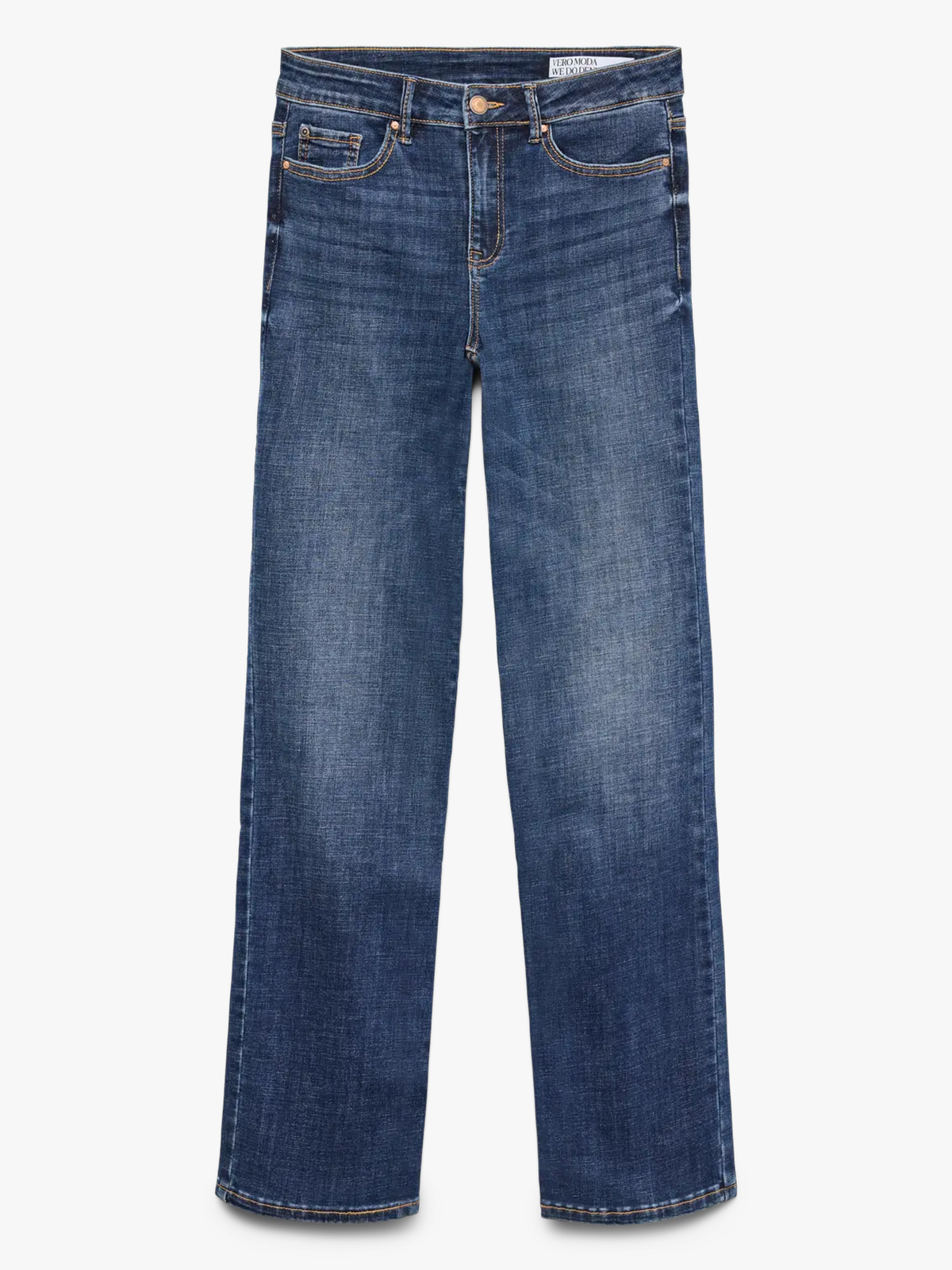 Vero Moda Flash MR Straight Jeans Dark Blue Denim