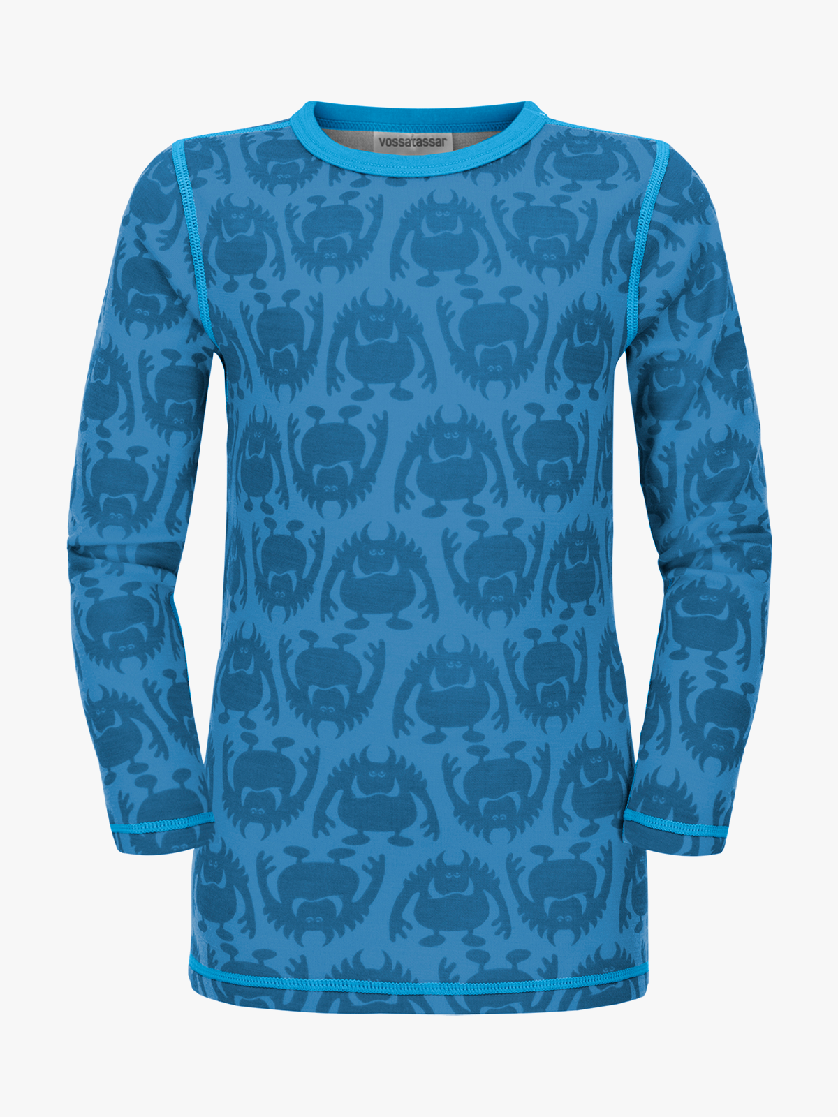 Vossatassar Monsterull Long Sleeve Light Blue