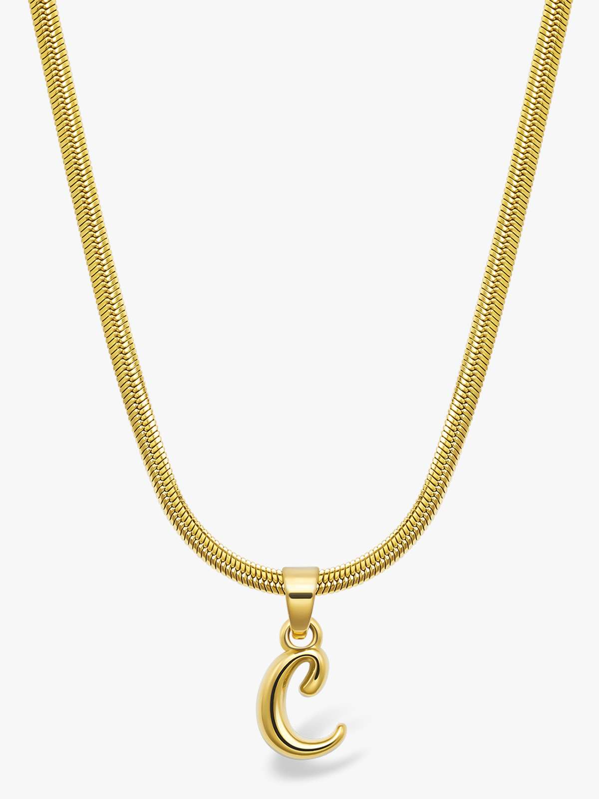 Who Is She Bone Letter Necklace Gold Gold / Bokstav: C