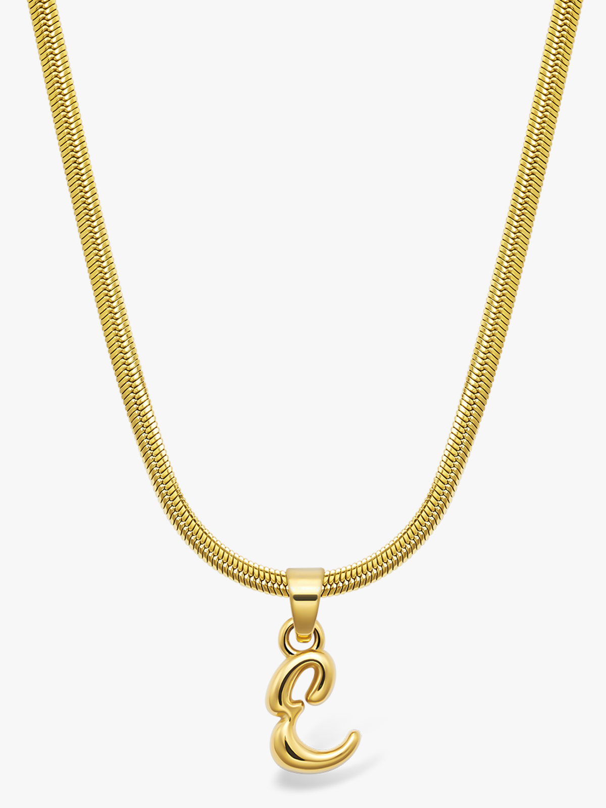 Who Is She Bone Letter Necklace Gold Gold / Bokstav: E