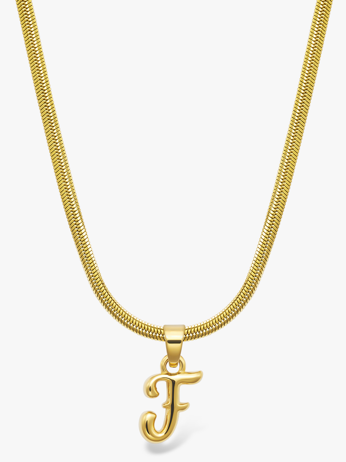 Who Is She Bone Letter Necklace Gold Gold / Bokstav: F