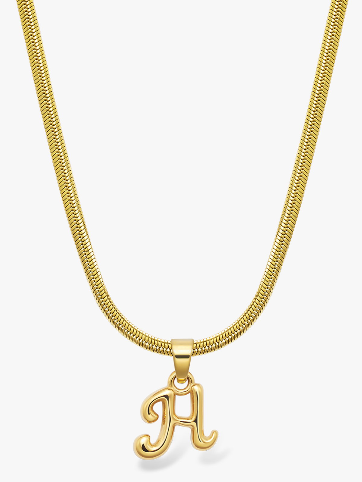 Who Is She Bone Letter Necklace Gold Gold / Bokstav: H