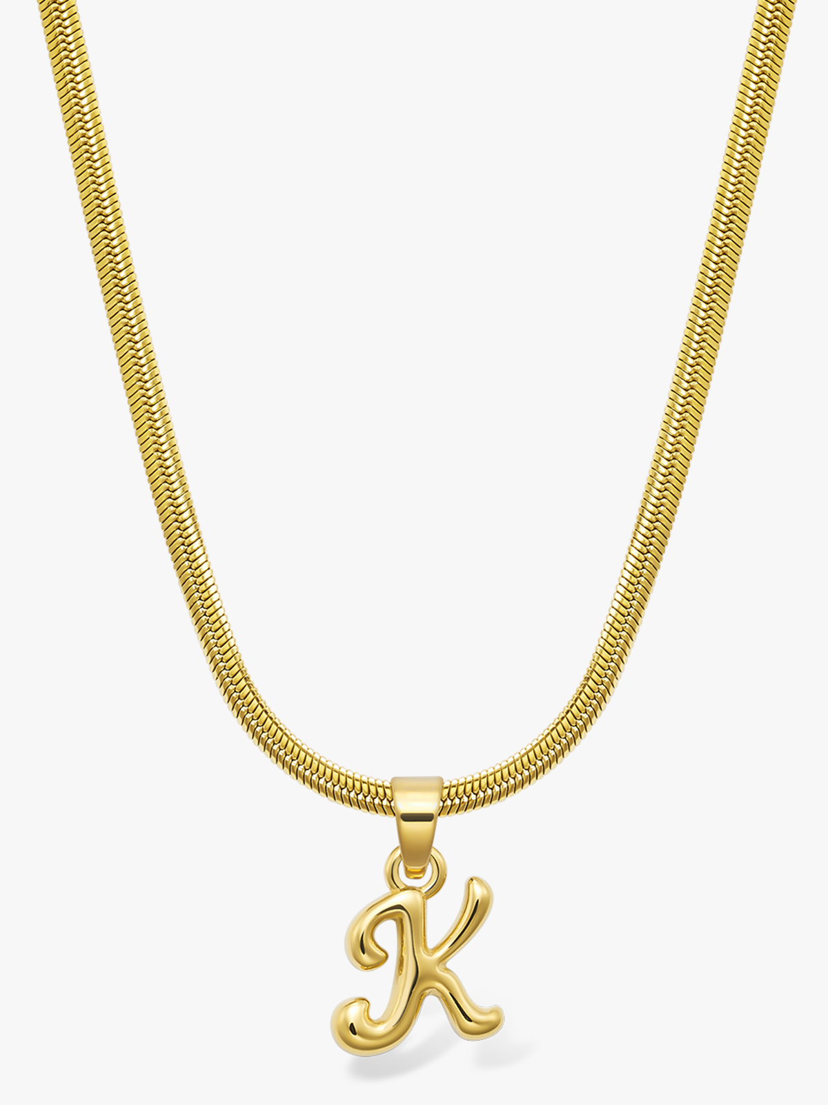 Who Is She Bone Letter Necklace Gold Gold / Bokstav: K