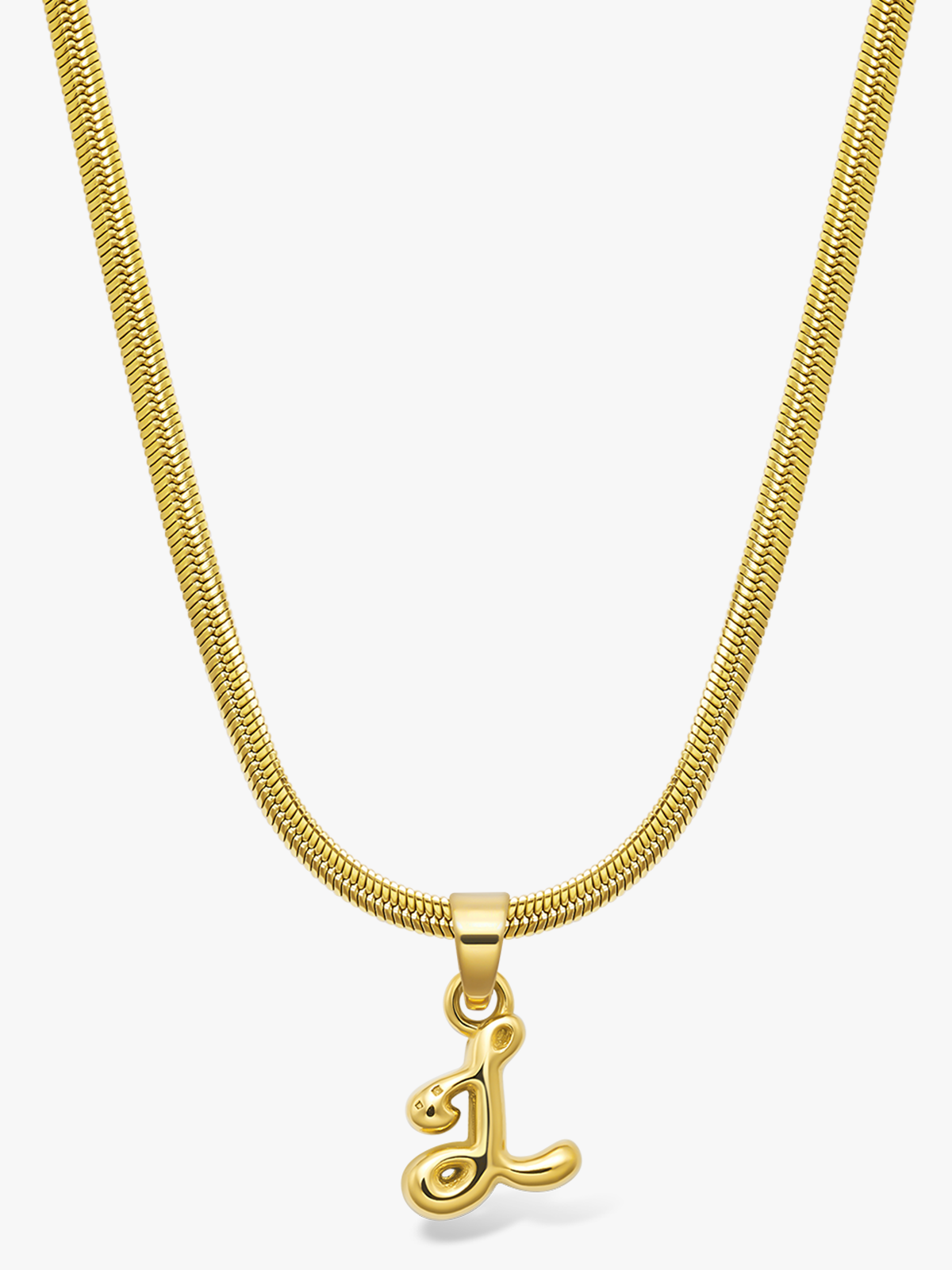 Who Is She Bone Letter Necklace Gold Gold / Bokstav: L