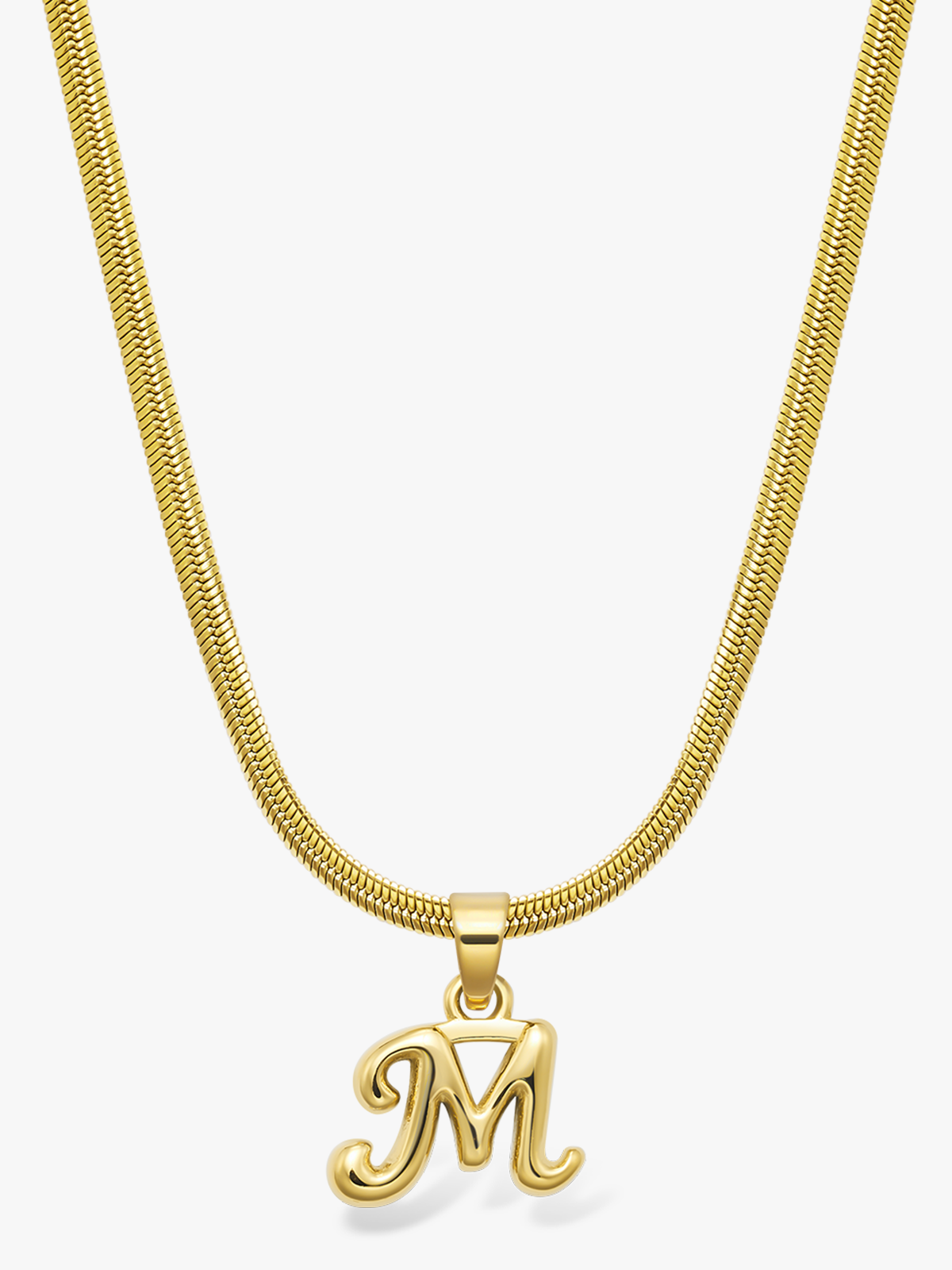 Who Is She Bone Letter Necklace Gold Gold / Bokstav: M