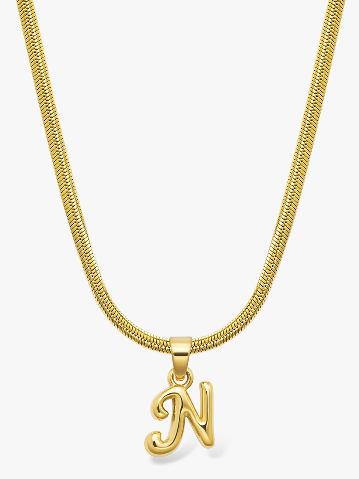 Who Is She Bone Letter Necklace Gold Gold / Bokstav: N